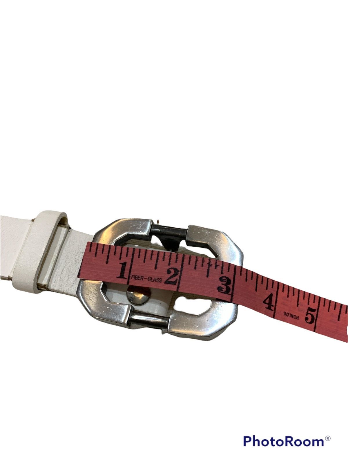 Leather × Other METAL BUCKLE HOLES STUDDED LEATHER BELT Size 40 - 4 Thumbnail