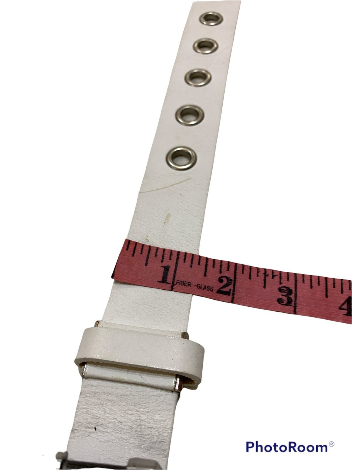 Leather × Other METAL BUCKLE HOLES STUDDED LEATHER BELT Size 40 - 5 Thumbnail