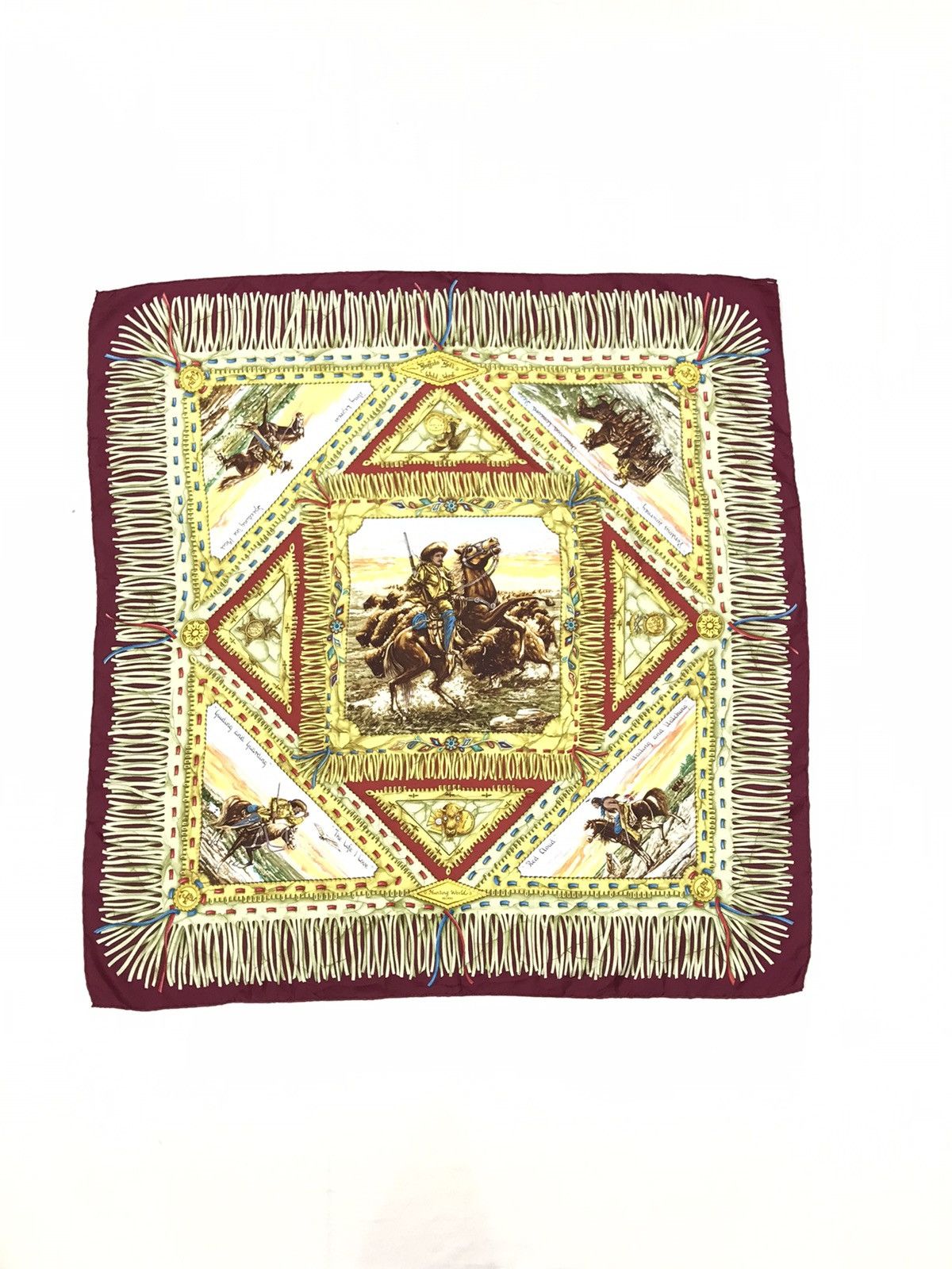 Cowboy Equipment × Designer × Other VINTAGE HUNTING WORLD BUFFALO BILL'S WILD WEST SILK SCARF Size ONE SIZE - 1 Thumbnail