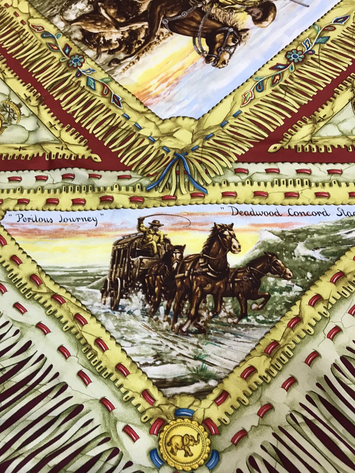 Cowboy Equipment × Designer × Other VINTAGE HUNTING WORLD BUFFALO BILL'S WILD WEST SILK SCARF Size ONE SIZE - 6 Thumbnail