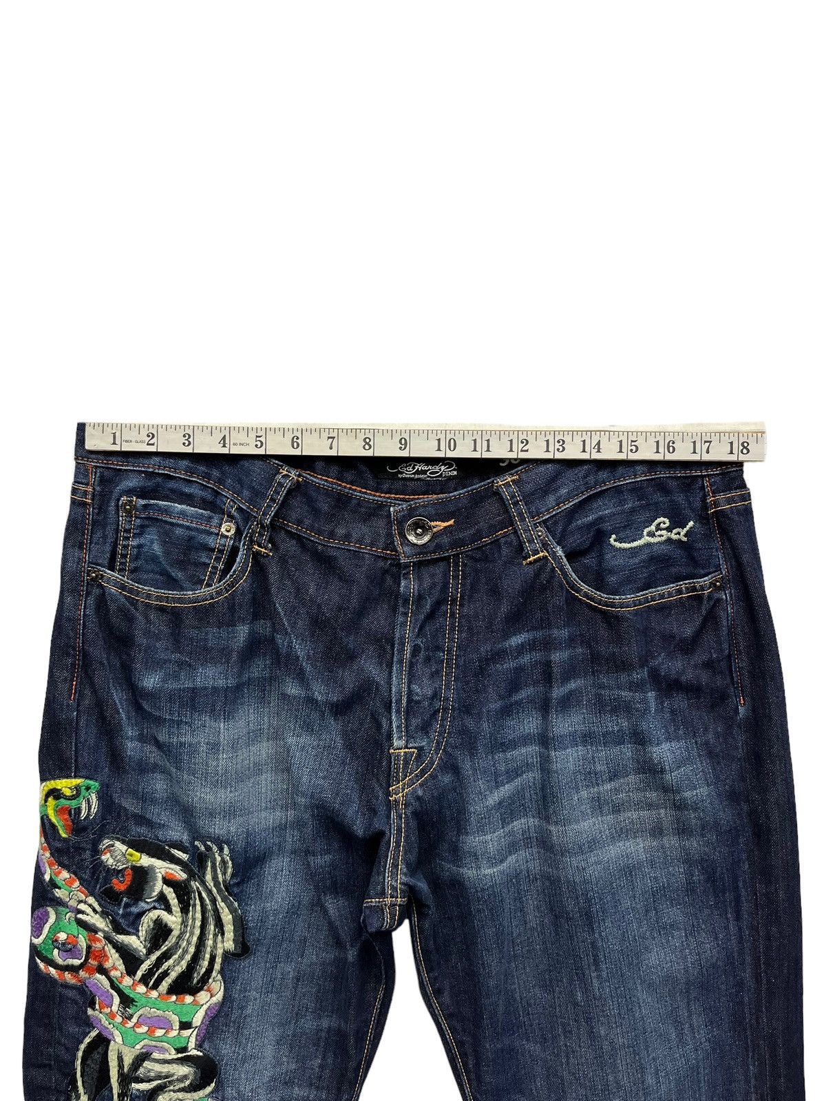 Christian Audigier SICK💥THE GODFATHER x ED HARDY Panther Vs Snake Tattoo Wear Size US 36 / EU 52 - 20 Thumbnail
