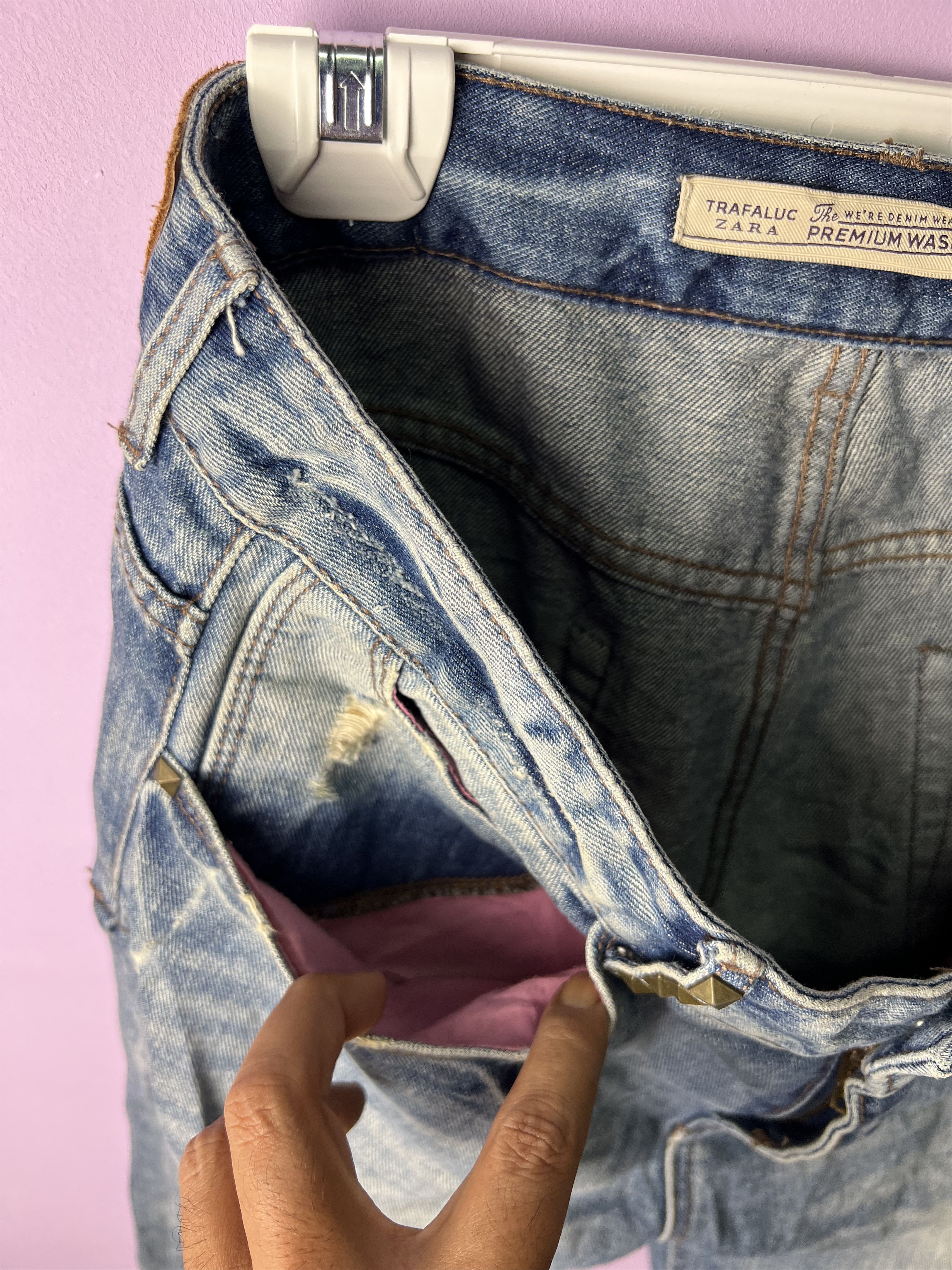 Zara 🔥Zara Distressed Denim Size US 33 - 11 Thumbnail