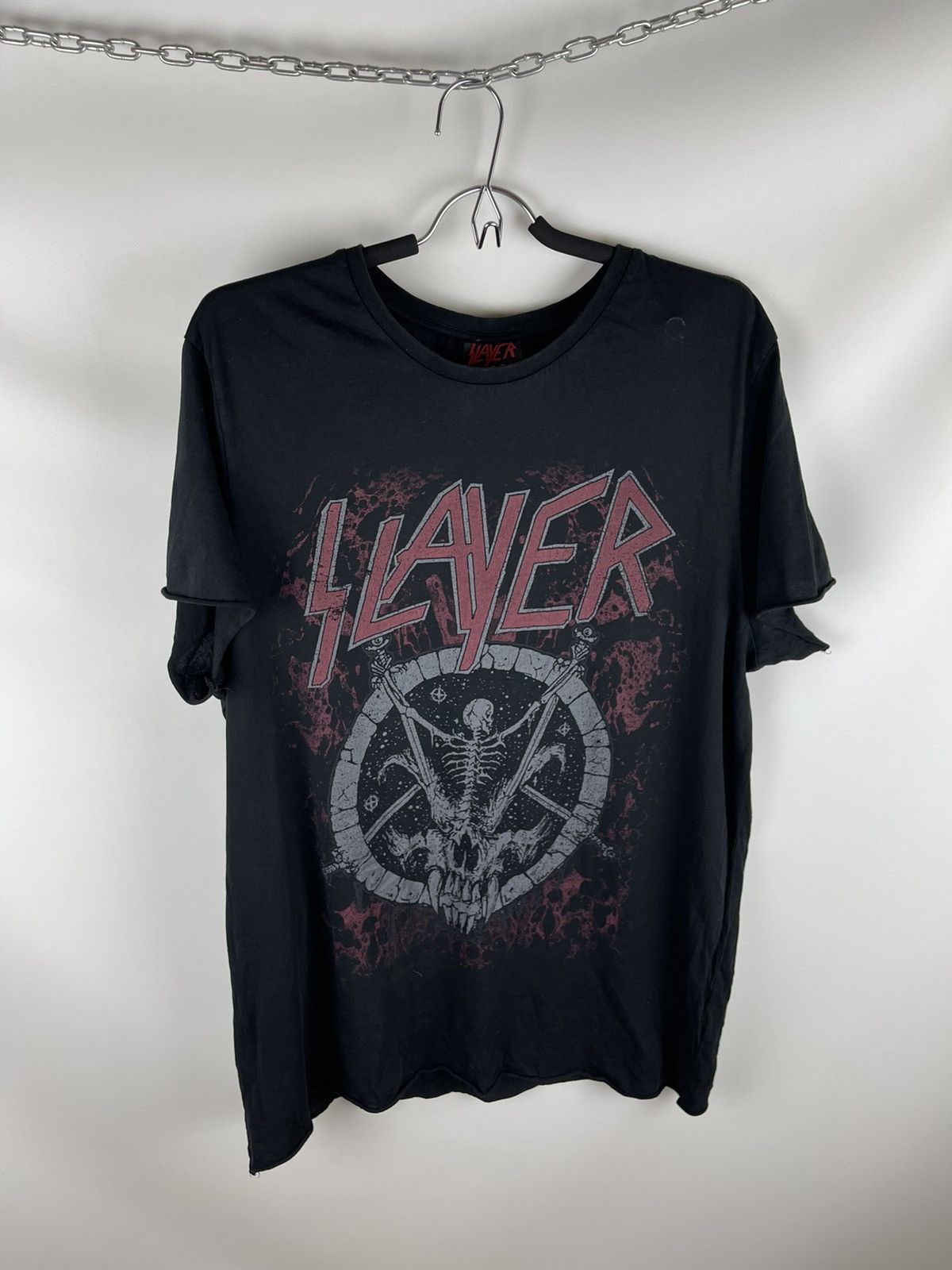 Band Tees Slayer 2017 skeleton grasp band tee shirt Size US XL / EU 56 / 4 - 3 Thumbnail