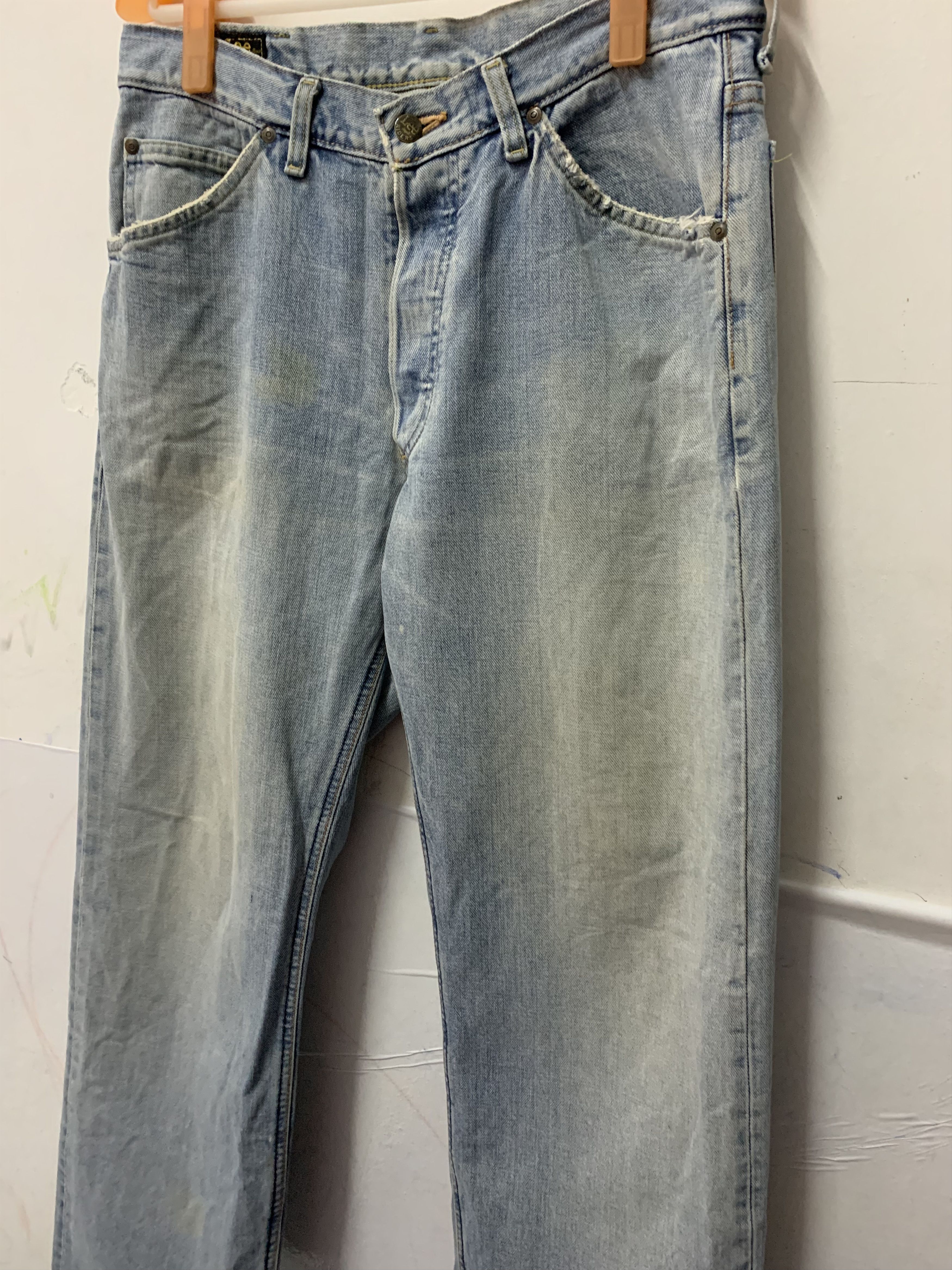 Lee Vintage Lee Rider Fly Button Sided Selvedge Distressed Denim Size US 32 / EU 48 - 5 Thumbnail