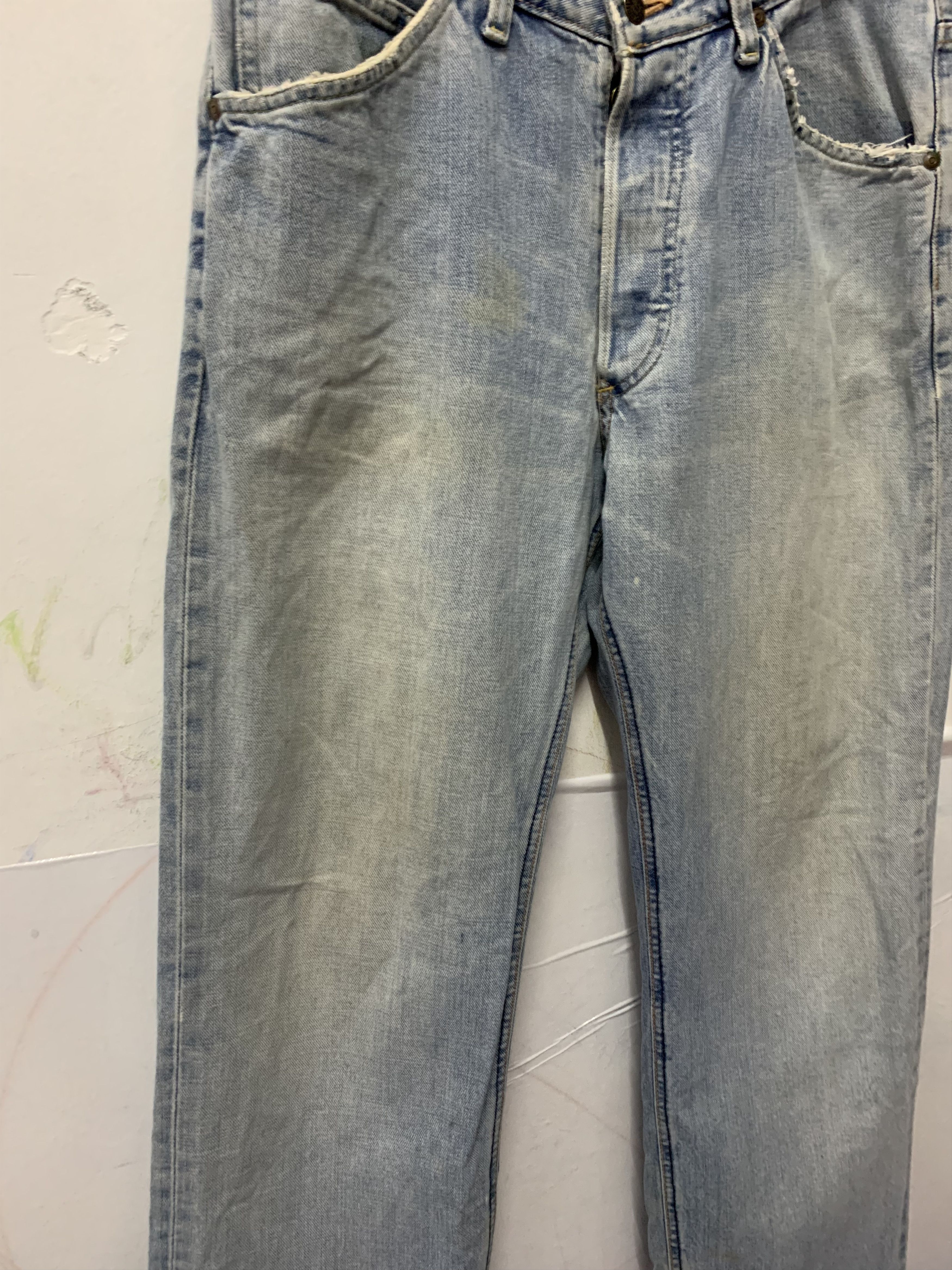 Lee Vintage Lee Rider Fly Button Sided Selvedge Distressed Denim Size US 32 / EU 48 - 4 Thumbnail