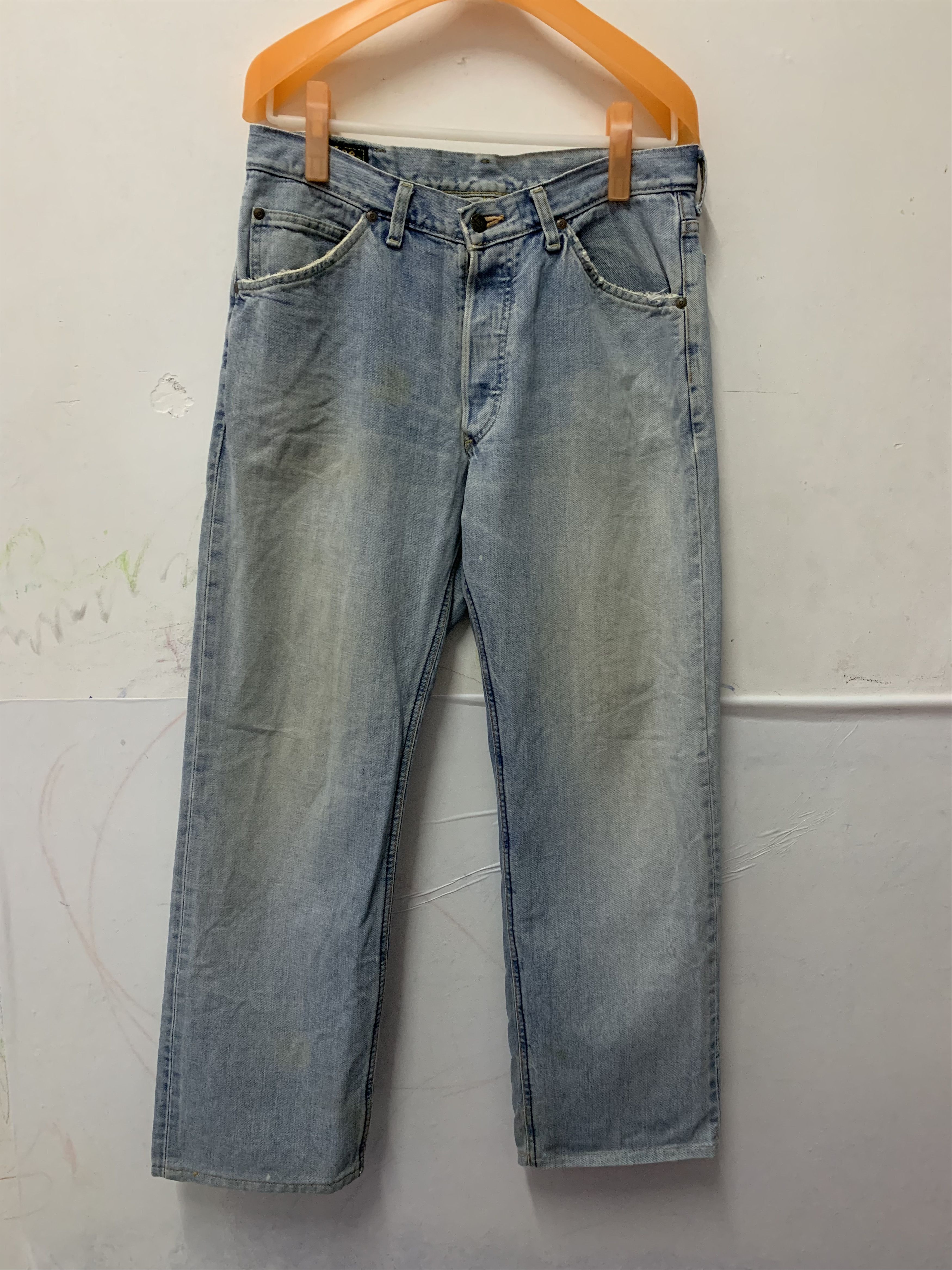 Lee Vintage Lee Rider Fly Button Sided Selvedge Distressed Denim Size US 32 / EU 48 - 3 Thumbnail