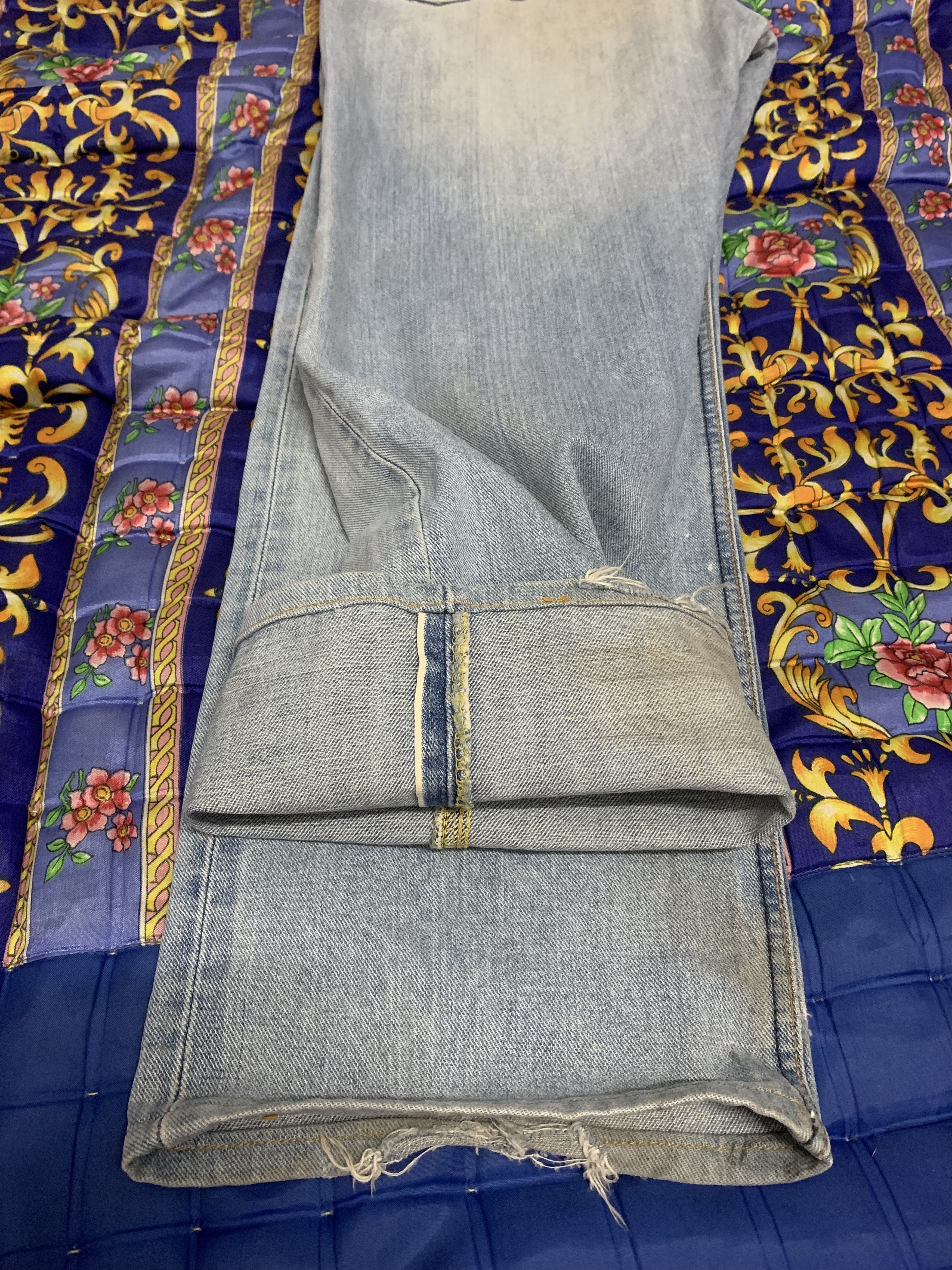 Lee Vintage Lee Rider Fly Button Sided Selvedge Distressed Denim Size US 32 / EU 48 - 12 Thumbnail