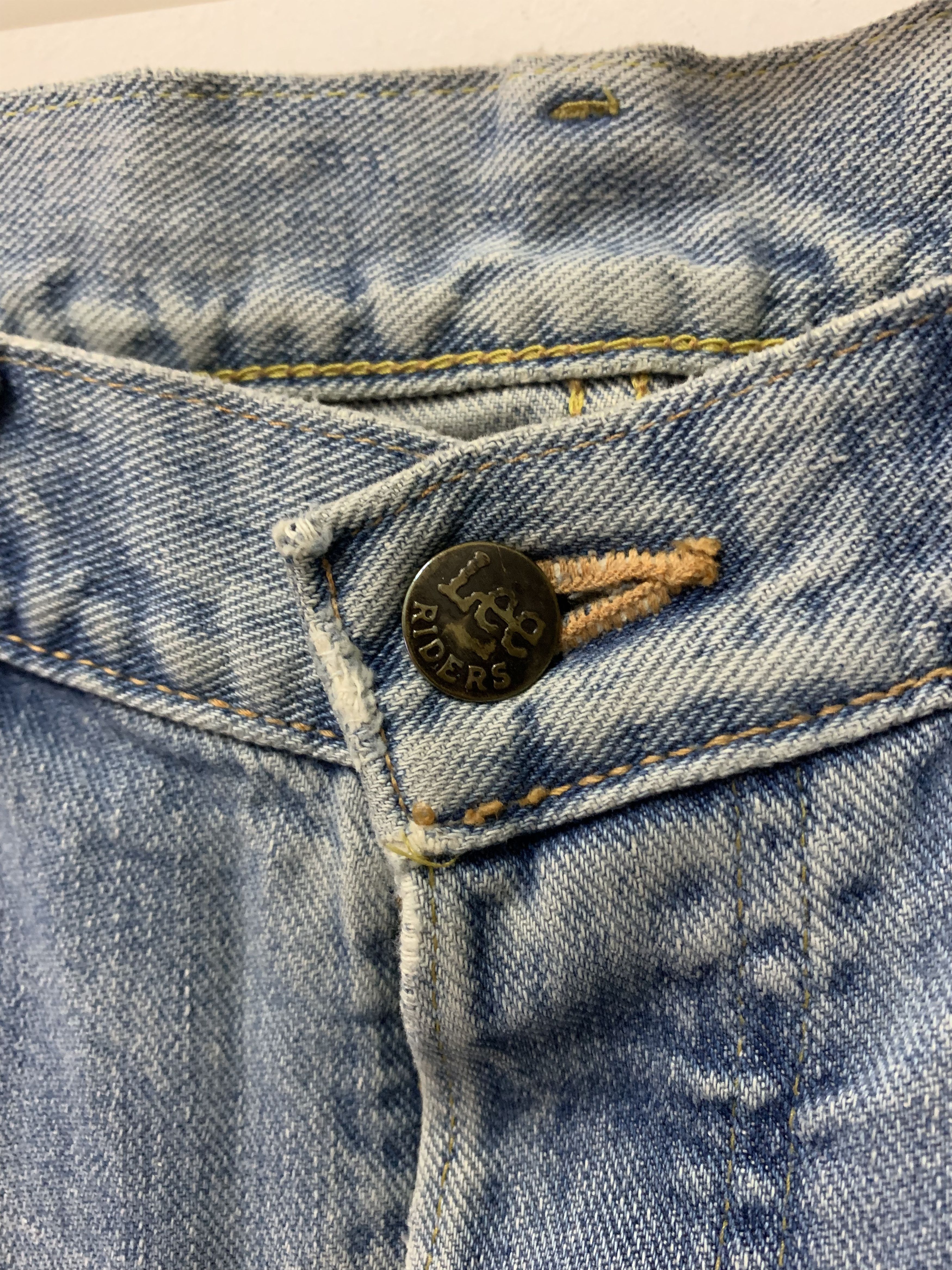 Lee Vintage Lee Rider Fly Button Sided Selvedge Distressed Denim Size US 32 / EU 48 - 6 Thumbnail