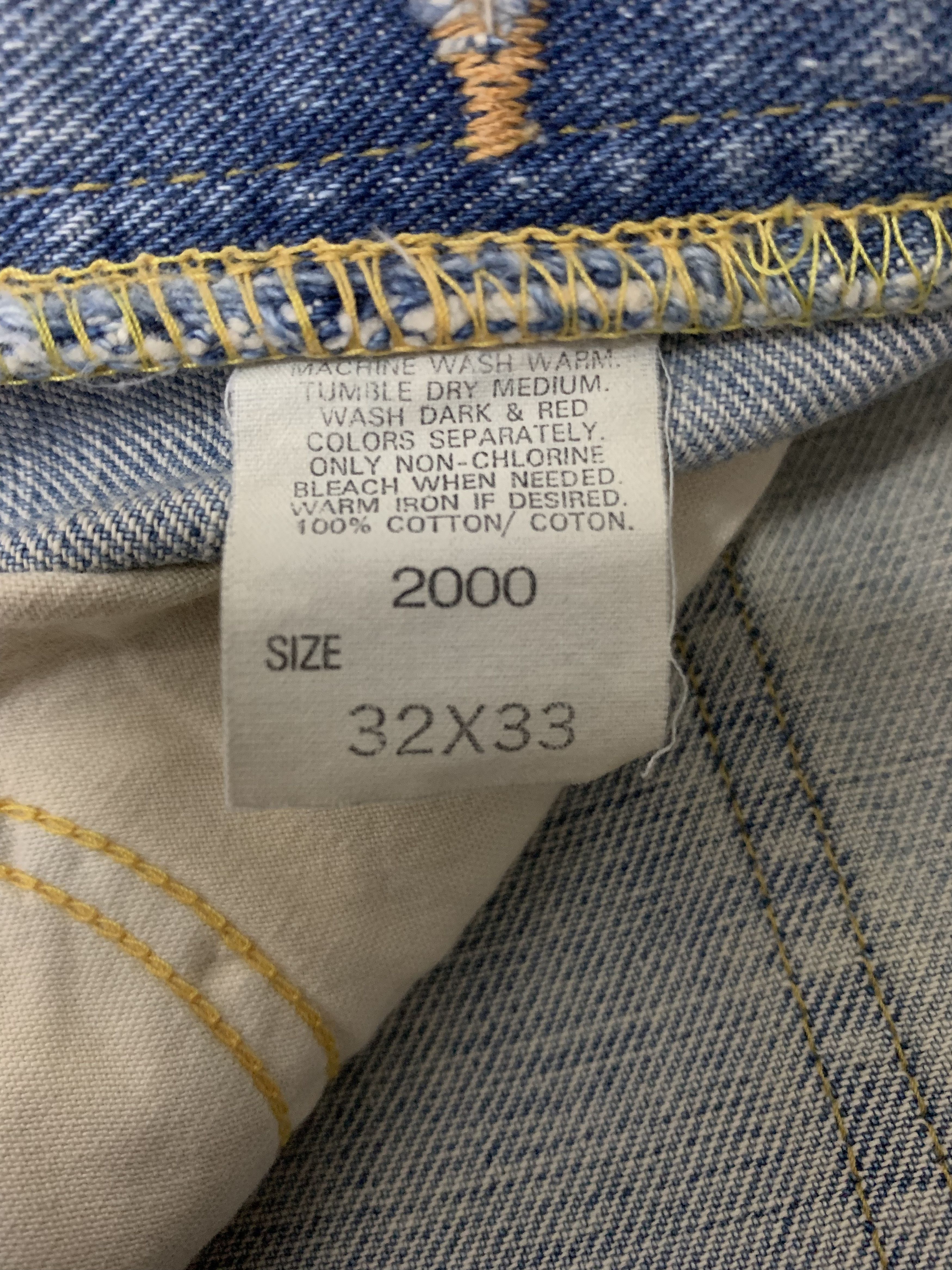 Lee Vintage Lee Rider Fly Button Sided Selvedge Distressed Denim Size US 32 / EU 48 - 9 Thumbnail