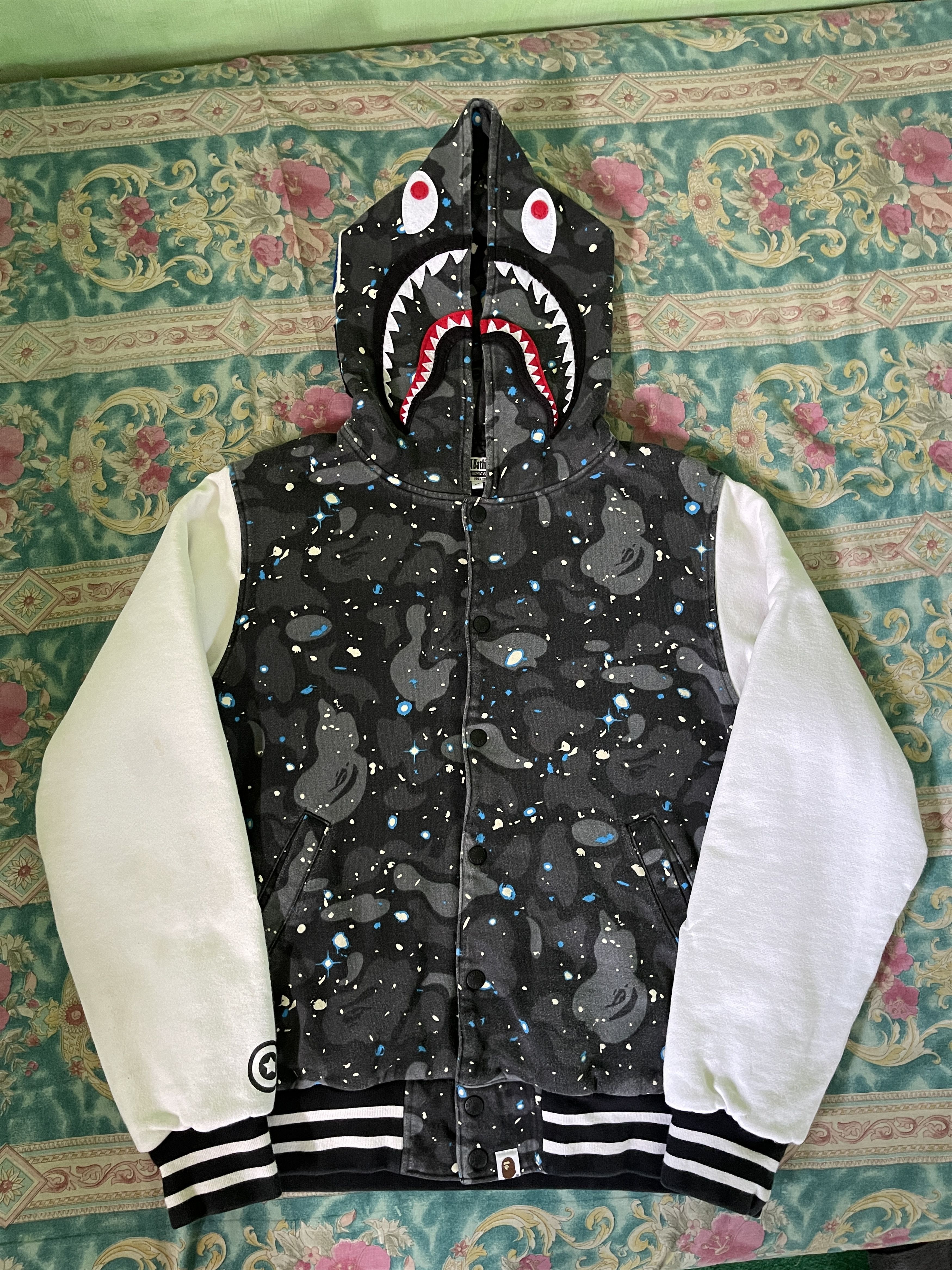 Bape space camo varsity jacket clearance