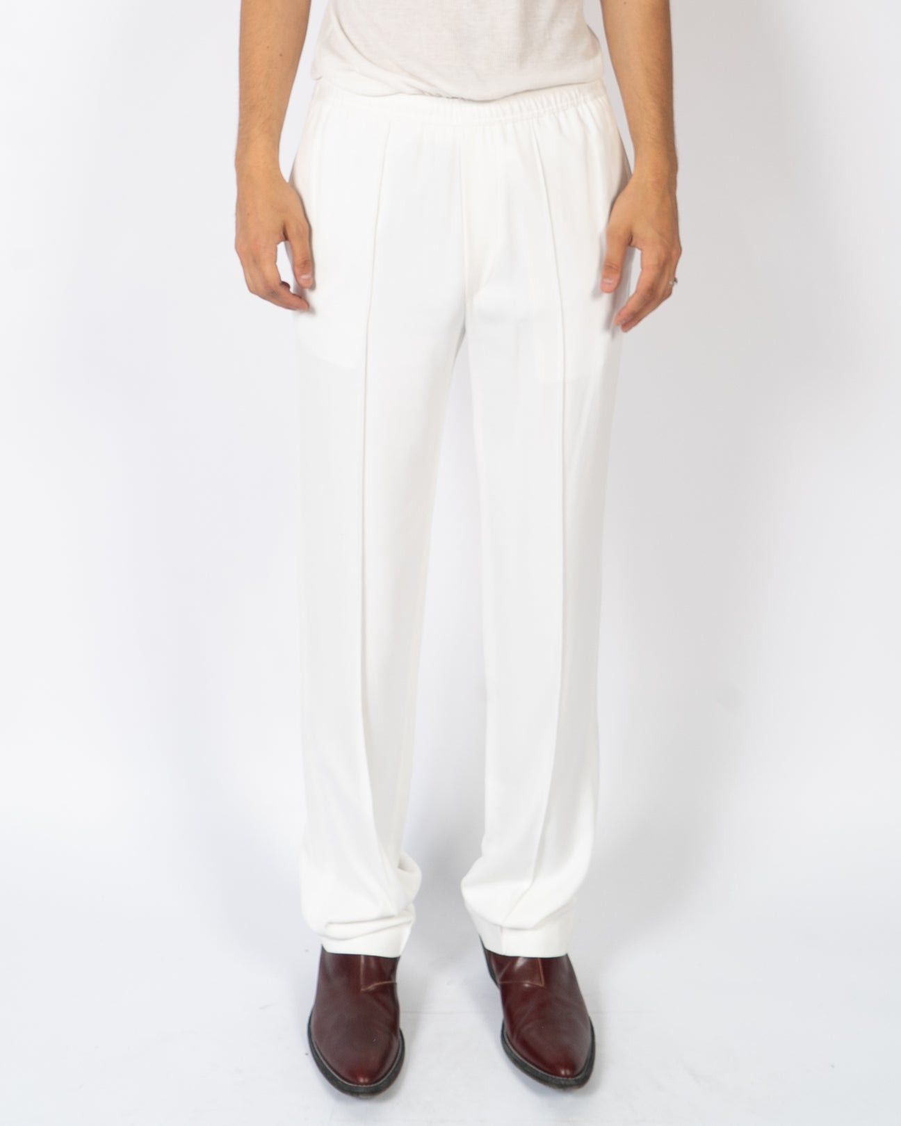 image of Haider Ackermann Ss20 Trooper White Workwear Trousers Sample in Green, Men's (Size 30)