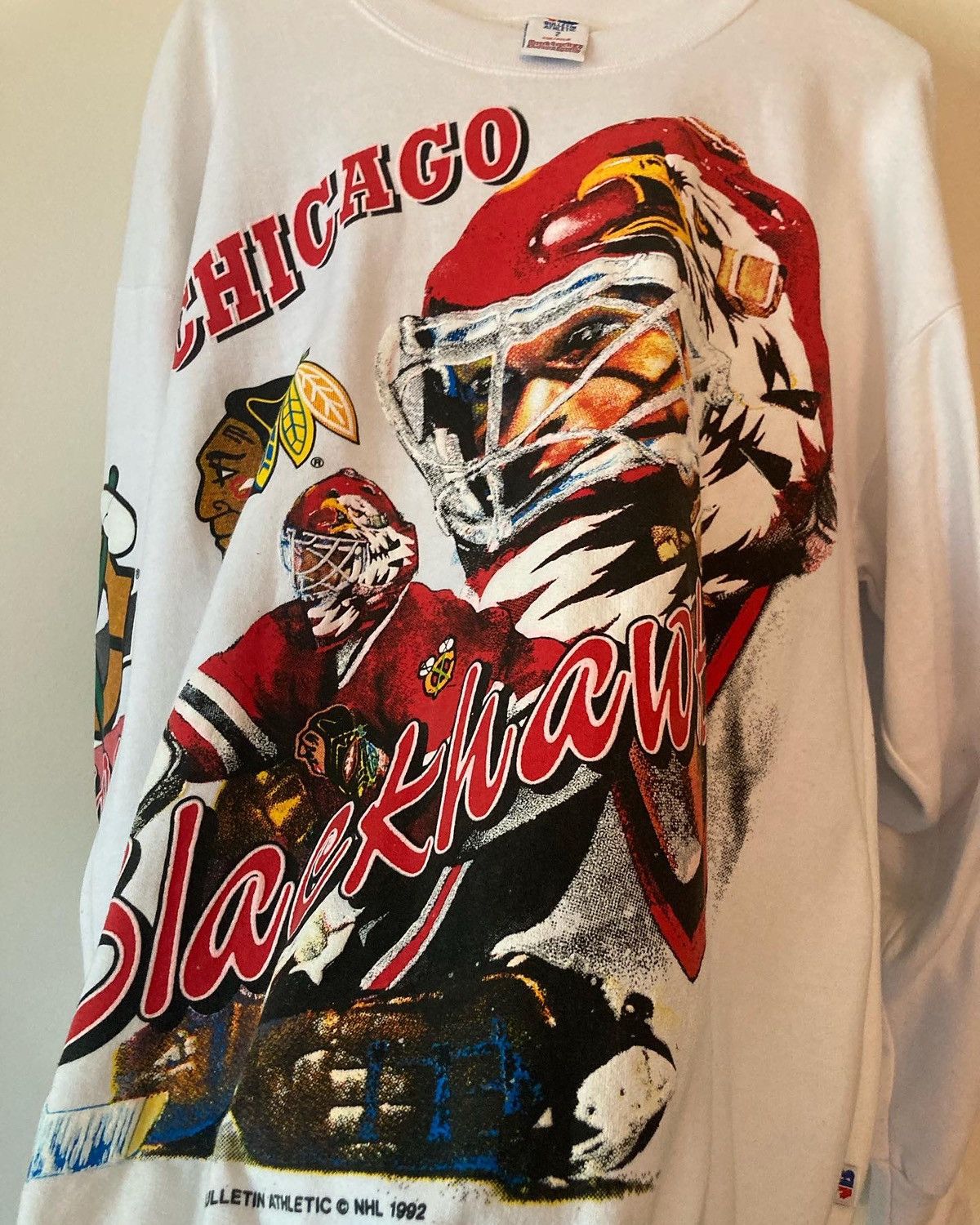 Vintage Vintage bulletin athletics all over print crewneck 1992 Size US L / EU 52-54 / 3 - 3 Thumbnail