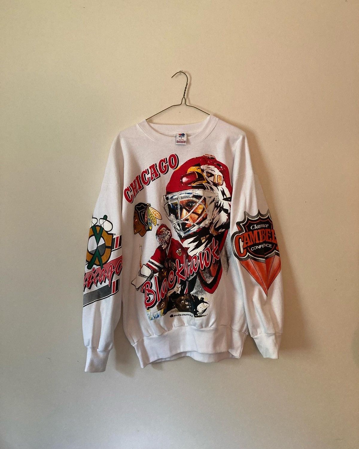 Vintage Vintage bulletin athletics all over print crewneck 1992 Size US L / EU 52-54 / 3 - 1 Thumbnail