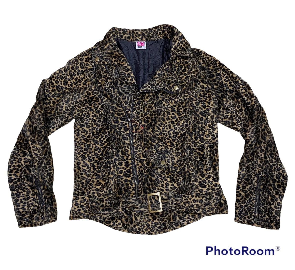 image of 14Th Addiction x Beauty Beast Leopard Pattern Bondage Zipper Jacket, Women's