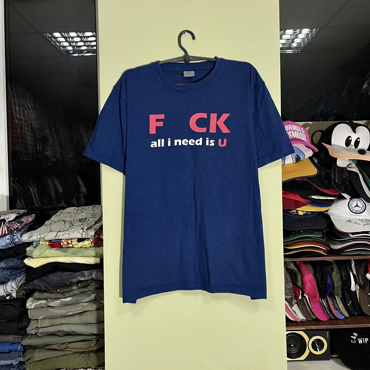 Vintage Vintage 90s Adult “ F🗯CK All I Need Is U” Art Humor Tee Size US L / EU 52-54 / 3 - 1 Thumbnail