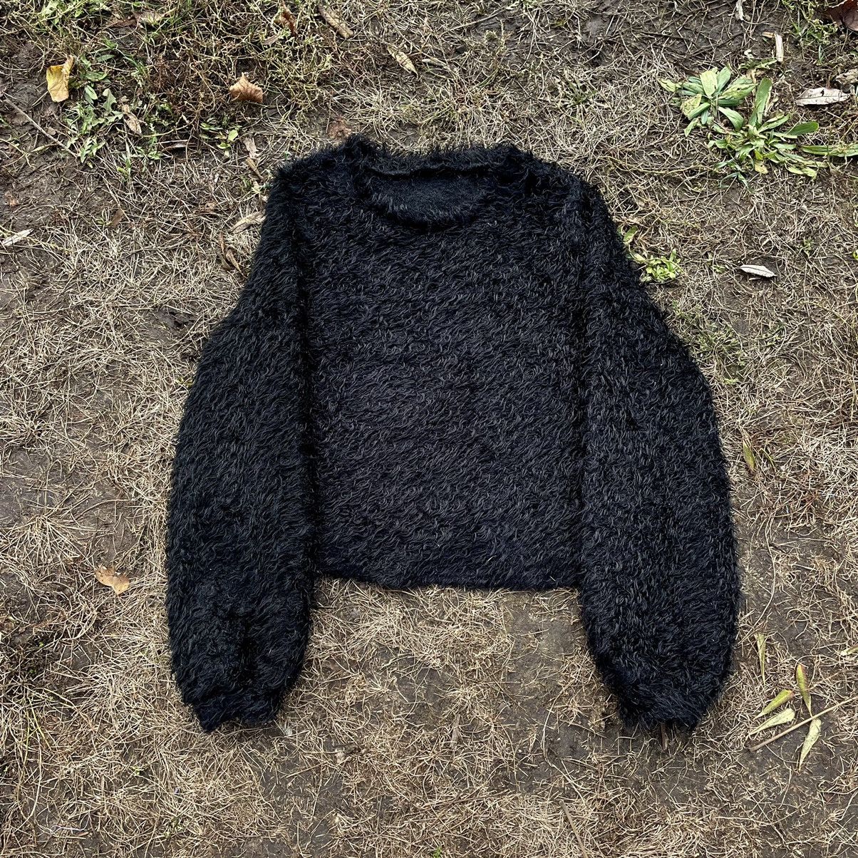 If Six Was Nine Vintage Y2K Mohair Teddy Grass Sweater Distressed Style Size M / US 6-8 / IT 42-44 - 2 Thumbnail