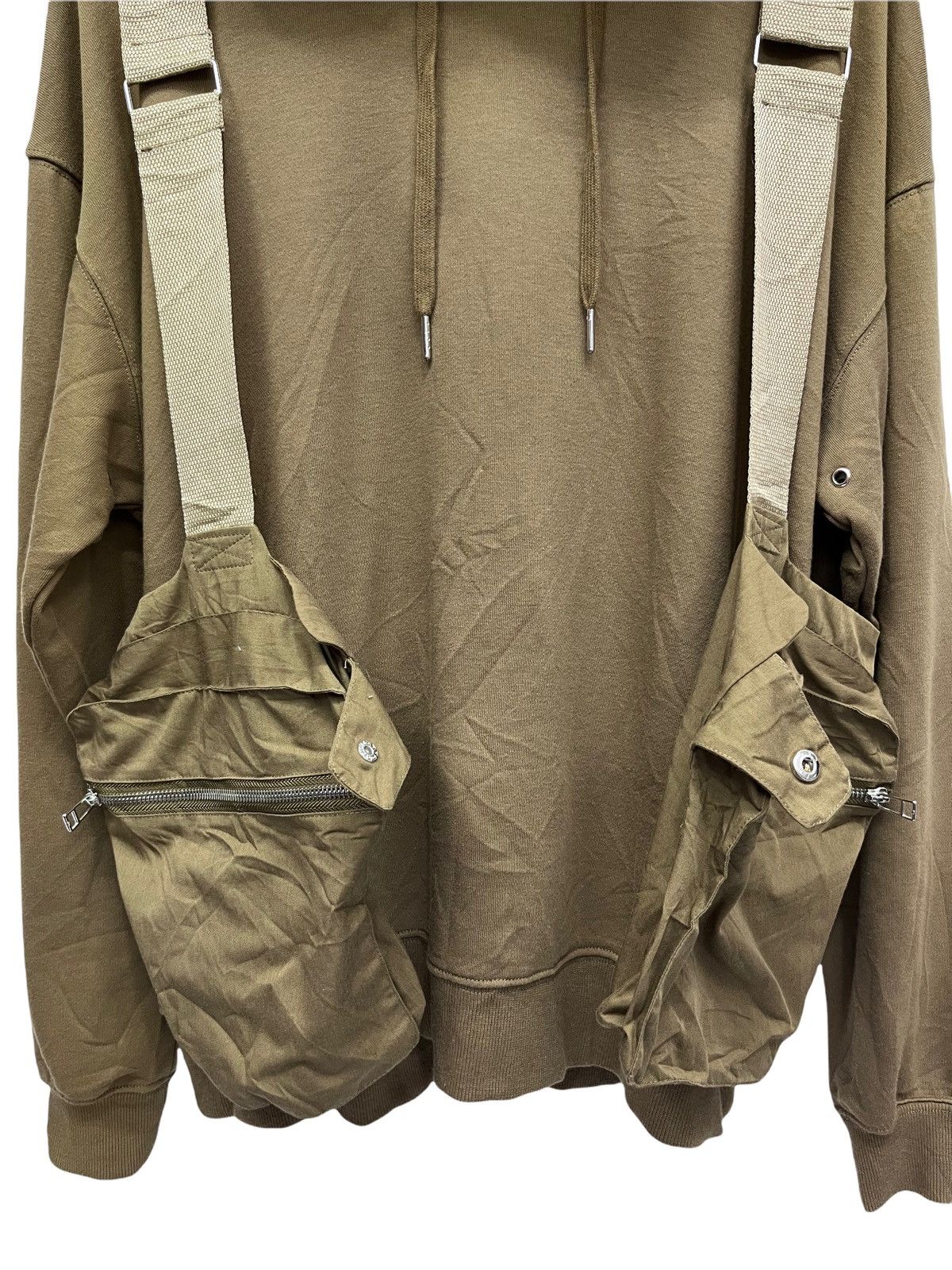Japanese Brand VERY RARE💥Vtg Bondage Tactical Pocket Brown Sweater Hoodie Size US L / EU 52-54 / 3 - 5 Thumbnail