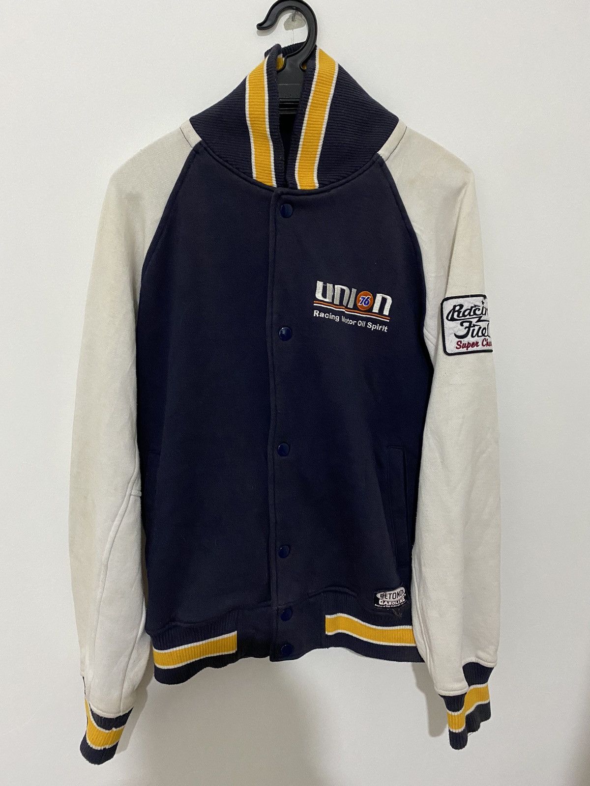 Vintage 💥delete today💥Rare Varsity Jacket Lubricants Racing Motor Size US L / EU 52-54 / 3 - 2 Thumbnail