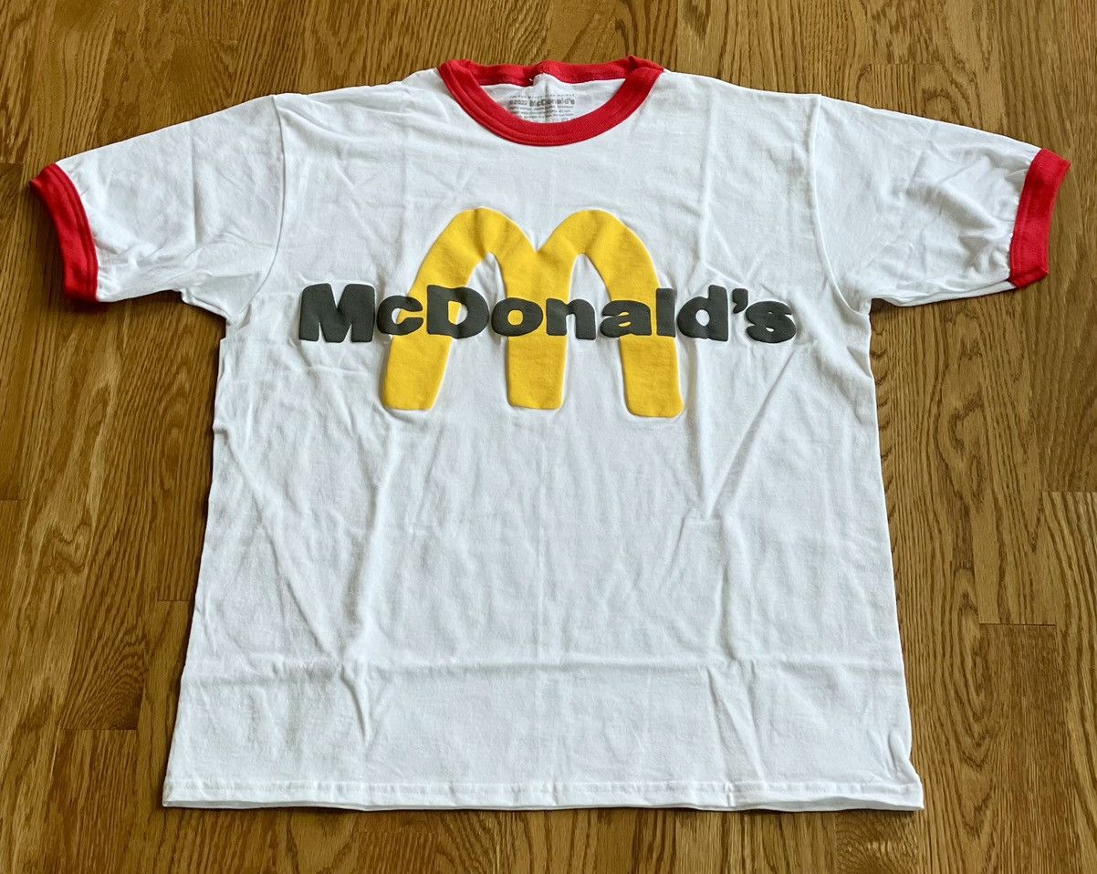 image of Cactus Plant Flea Market XL Cpfm Mcdonald's Cactus Buddy! Uniform Shirt White Red, Men's