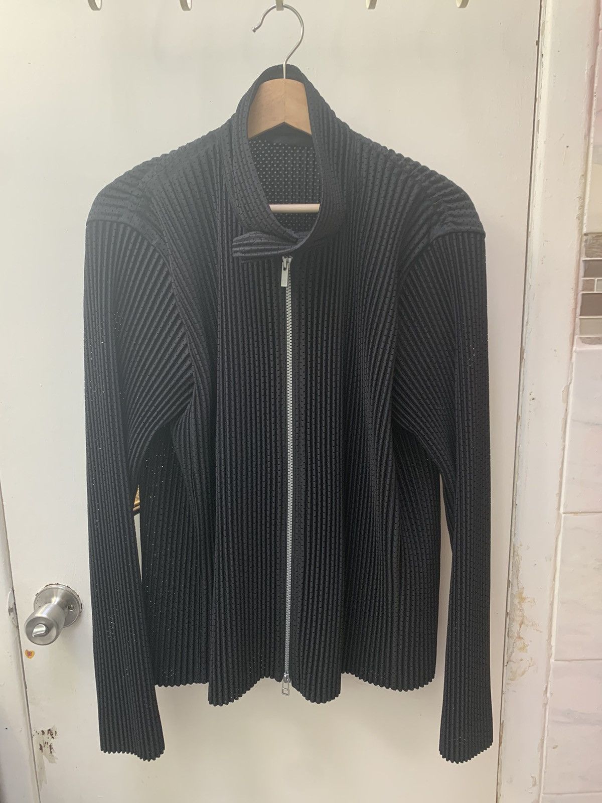 Issey Miyake Homme Plisse Collar Zip Up Jacket Size US L / EU 52-54 / 3 - 2 Thumbnail