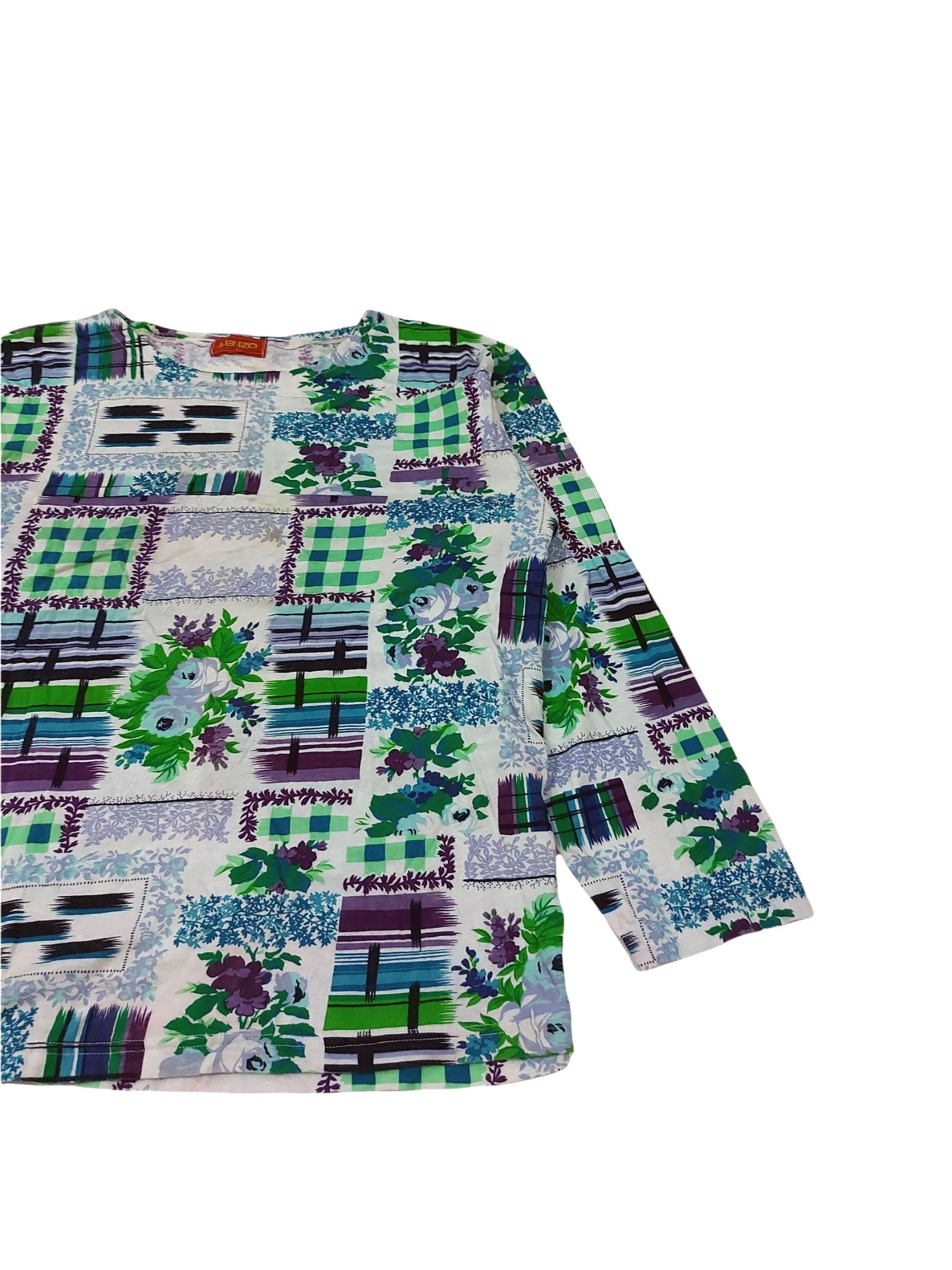 Designer × Kenzo RARE! VTG KENZO PATCHWORK PRINTED STYLE Size M / US 6-8 / IT 42-44 - 3 Thumbnail