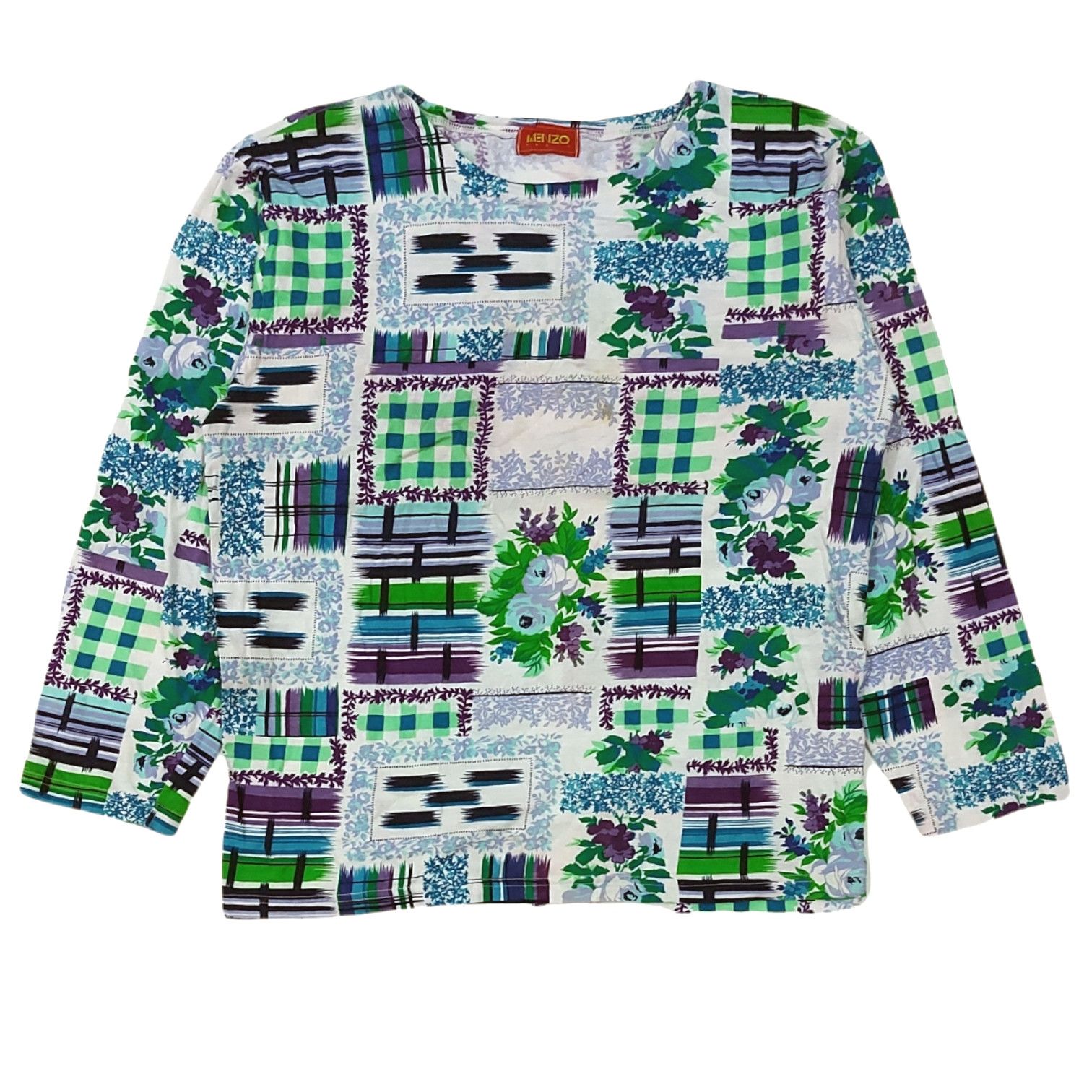 Designer × Kenzo RARE! VTG KENZO PATCHWORK PRINTED STYLE Size M / US 6-8 / IT 42-44 - 1 Thumbnail
