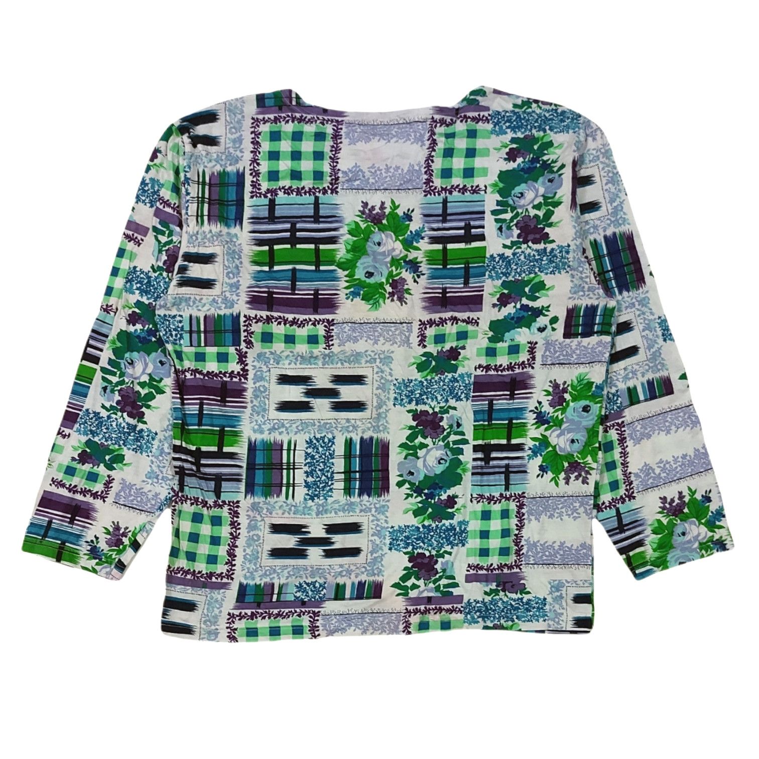 Designer × Kenzo RARE! VTG KENZO PATCHWORK PRINTED STYLE Size M / US 6-8 / IT 42-44 - 2 Thumbnail