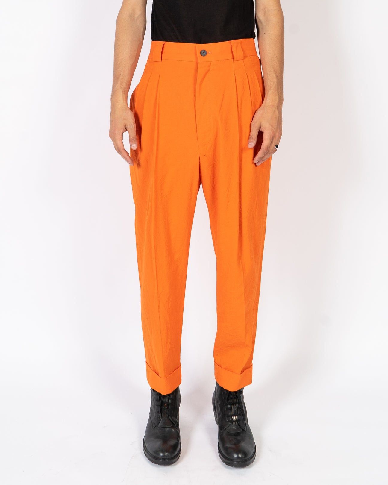 Haider Ackermann SS17 Cigue Orange Pleated Trousers 1 of 1 Sample Size US 30 / EU 46 - 5 Thumbnail