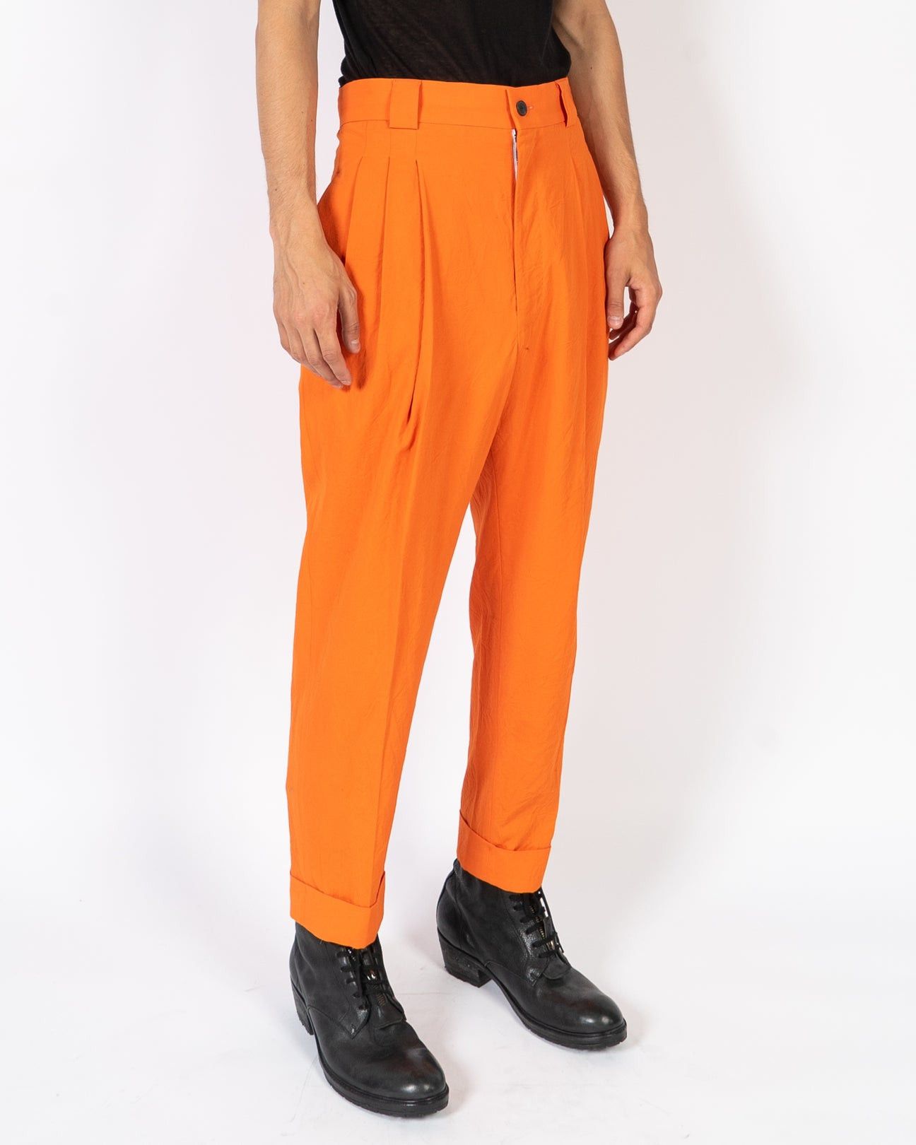 Haider Ackermann SS17 Cigue Orange Pleated Trousers 1 of 1 Sample Size US 30 / EU 46 - 1 Thumbnail