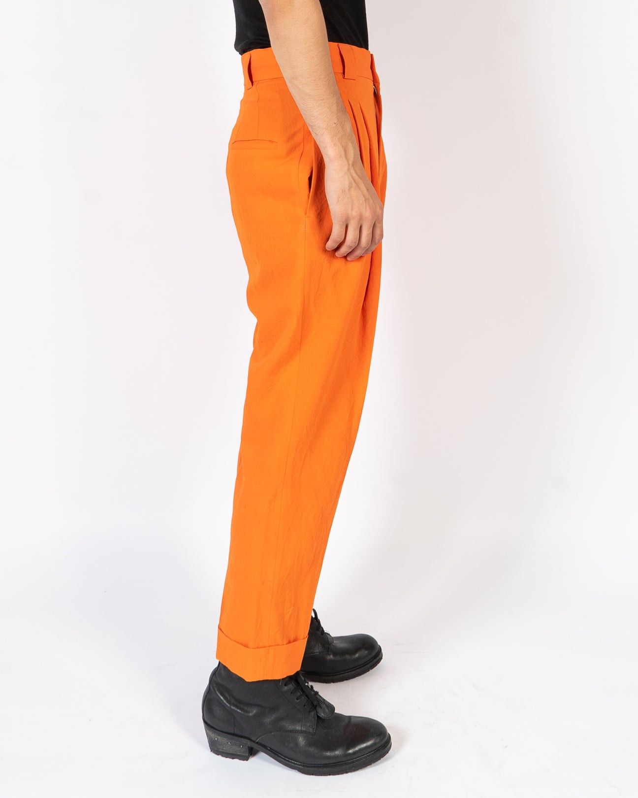 Haider Ackermann SS17 Cigue Orange Pleated Trousers 1 of 1 Sample Size US 30 / EU 46 - 3 Thumbnail