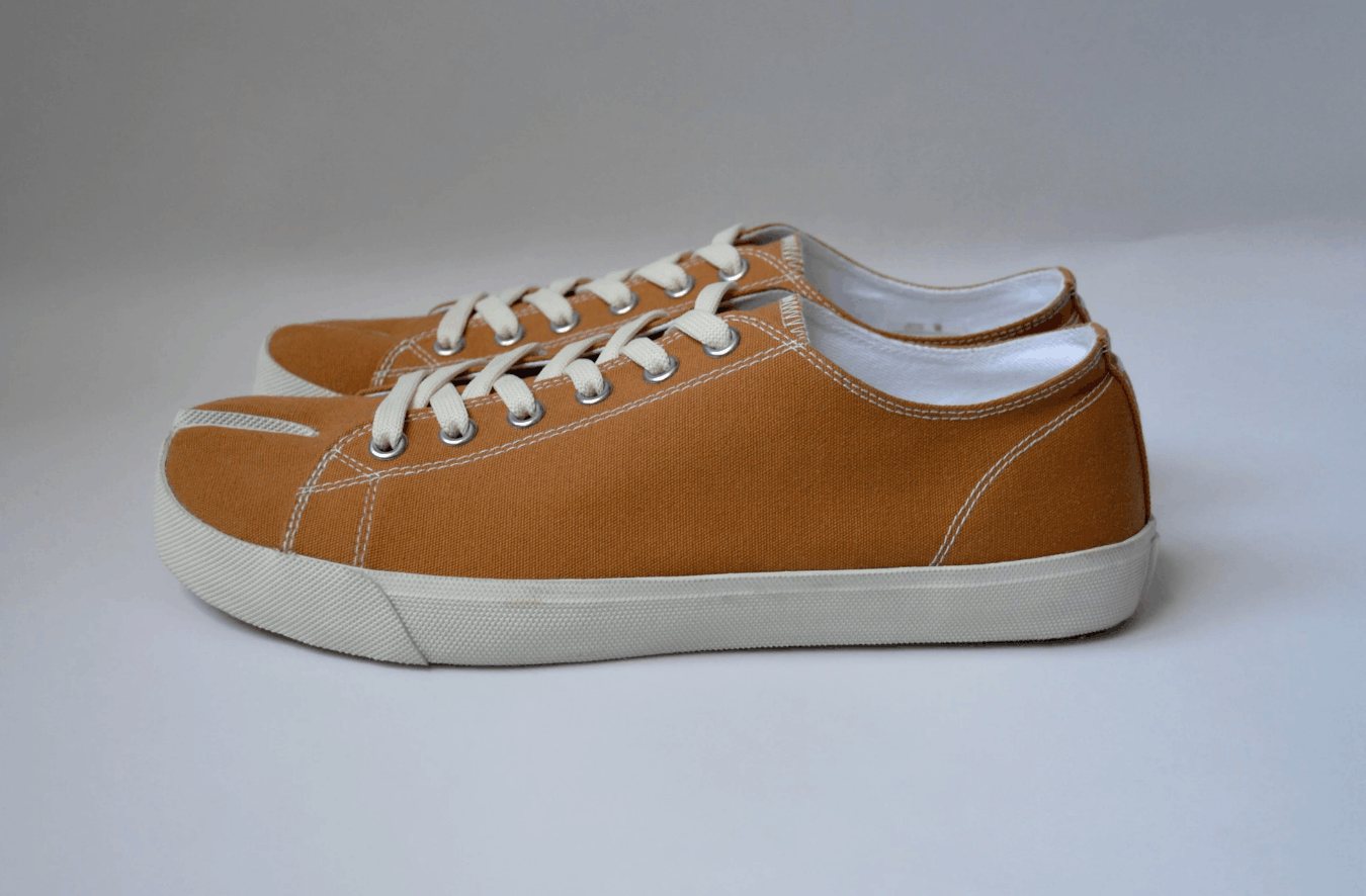 Maison Margiela Orange Canvas ‘Tabi’ Sneakers Size US 8 / EU 41 - 8 Thumbnail