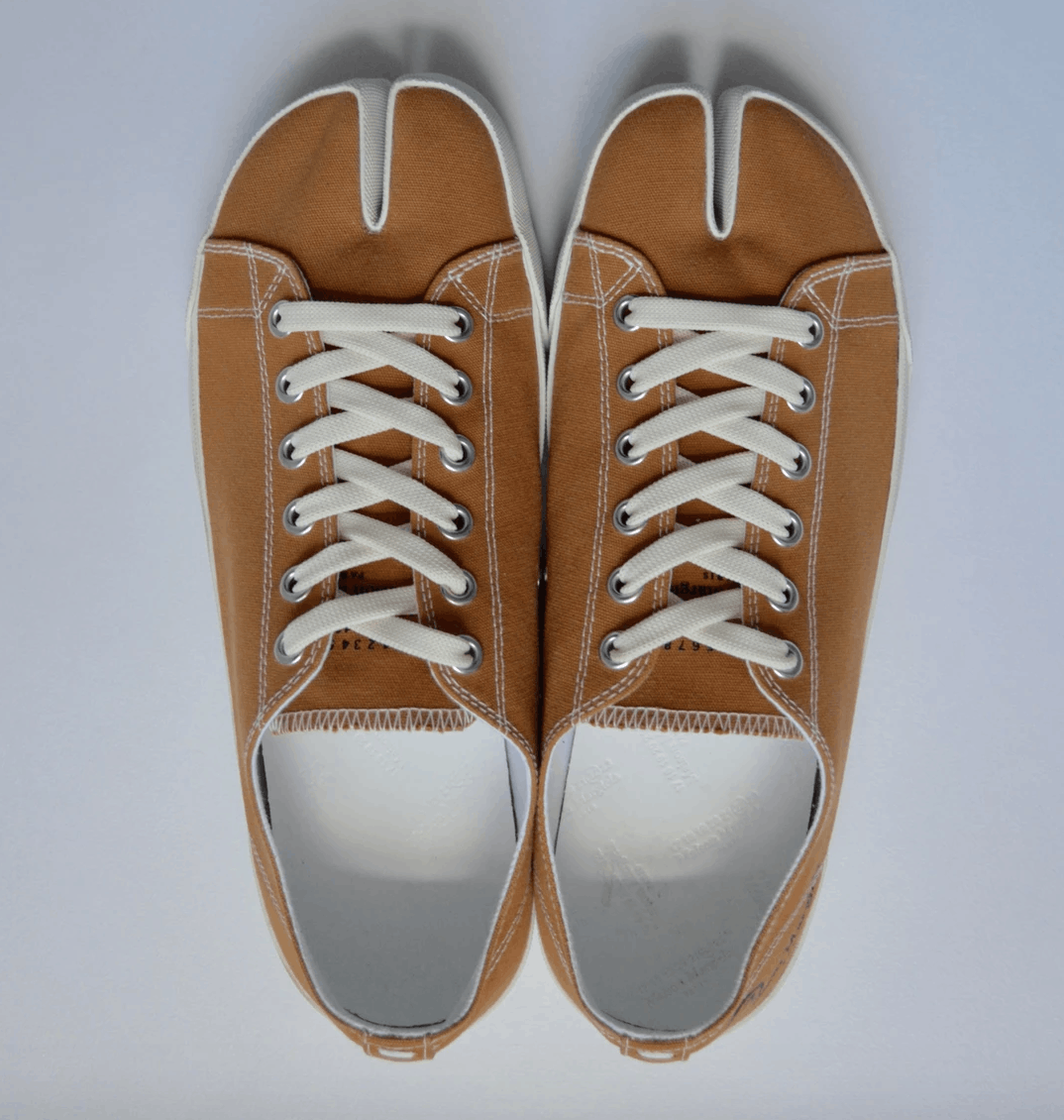 Maison Margiela Orange Canvas ‘Tabi’ Sneakers Size US 8 / EU 41 - 5 Thumbnail