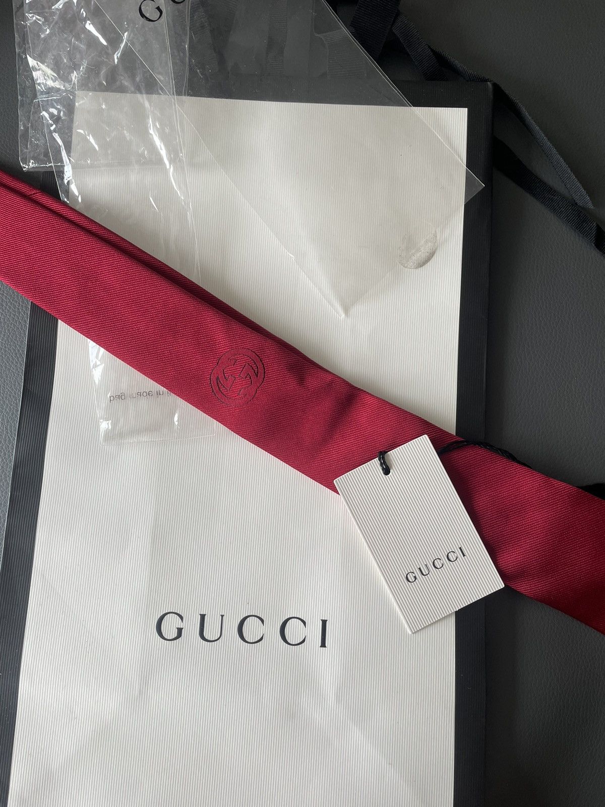 Gucci Runway Limited Rare Brand New Gucci Logo Premium Silk Tie Size ONE SIZE - 11 Thumbnail