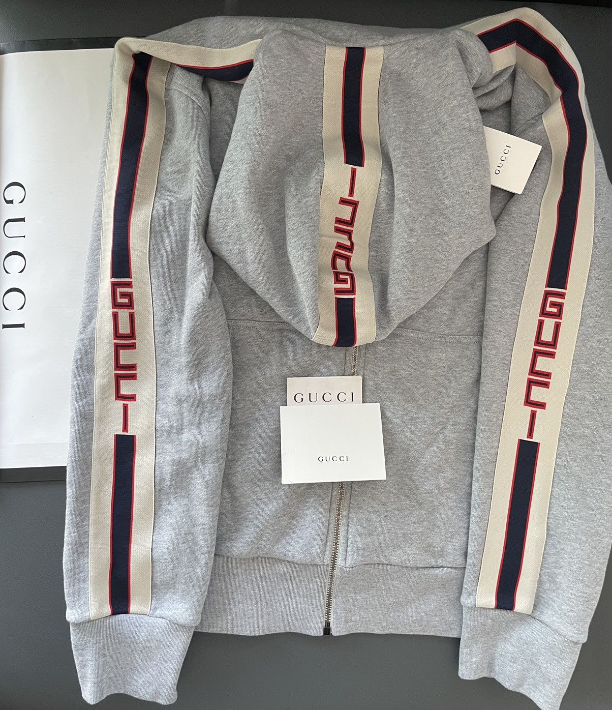 Gucci Rare Sold Out Limited Edition Gucci Logo Track Hooded Jacket Size US M / EU 48-50 / 2 - 2 Thumbnail
