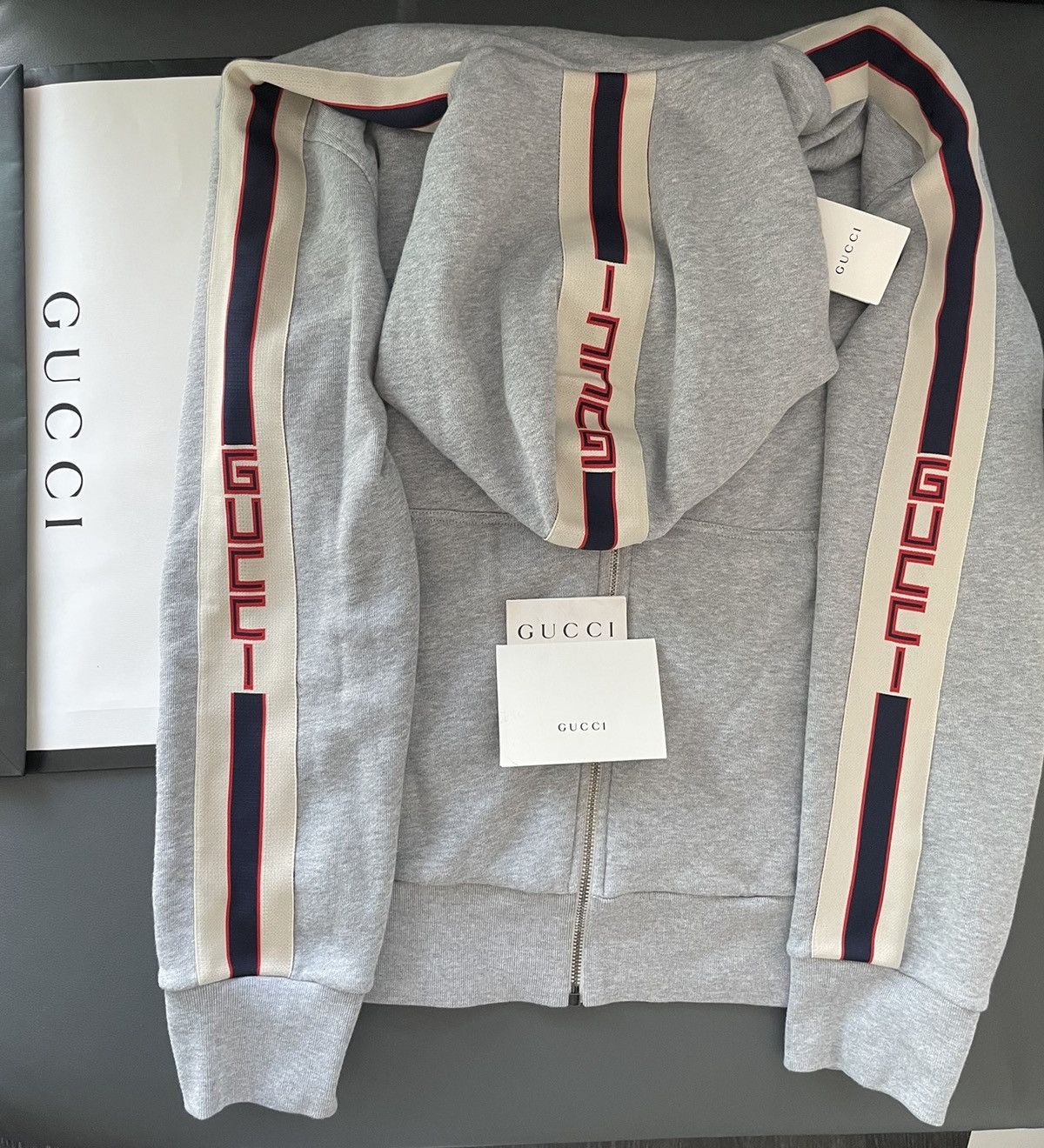 Gucci Rare Sold Out Limited Edition Gucci Logo Track Hooded Jacket Size US M / EU 48-50 / 2 - 3 Thumbnail
