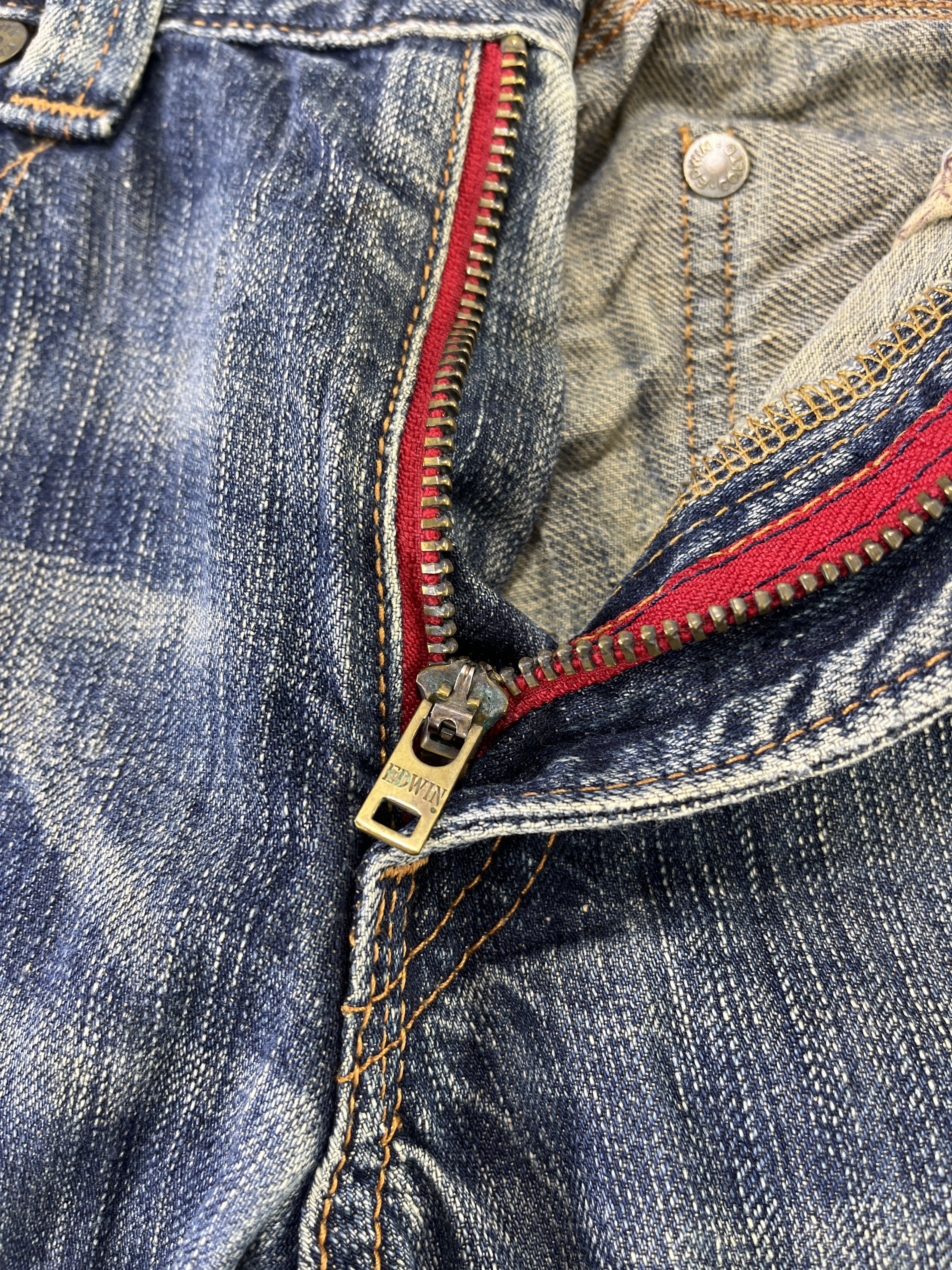 Edwin Edwin 503 Rusty Jeans Distressed Denim - J781 Size US 32 / EU 48 - 5 Thumbnail