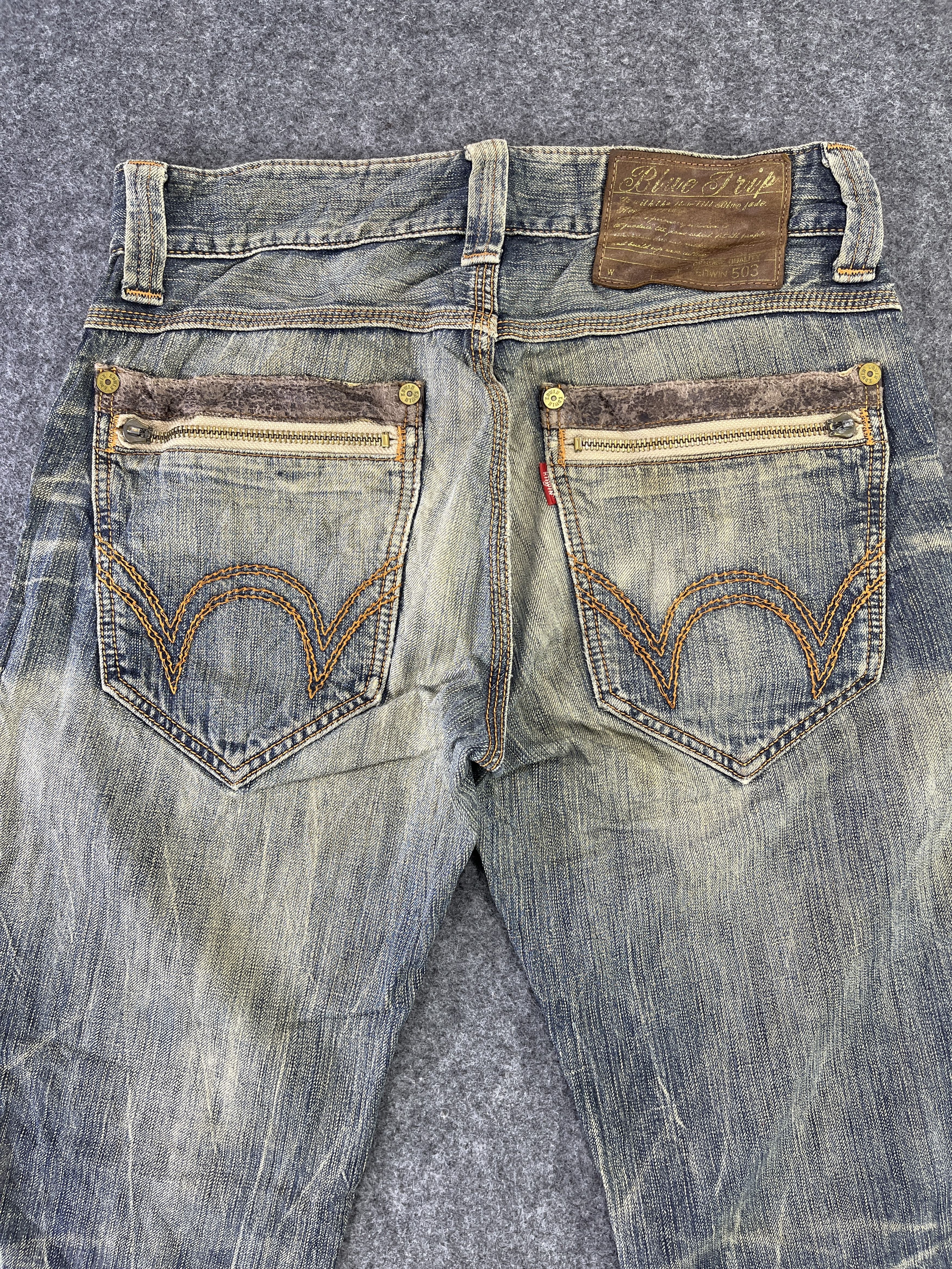 Edwin Edwin 503 Rusty Jeans Distressed Denim - J781 Size US 32 / EU 48 - 4 Thumbnail