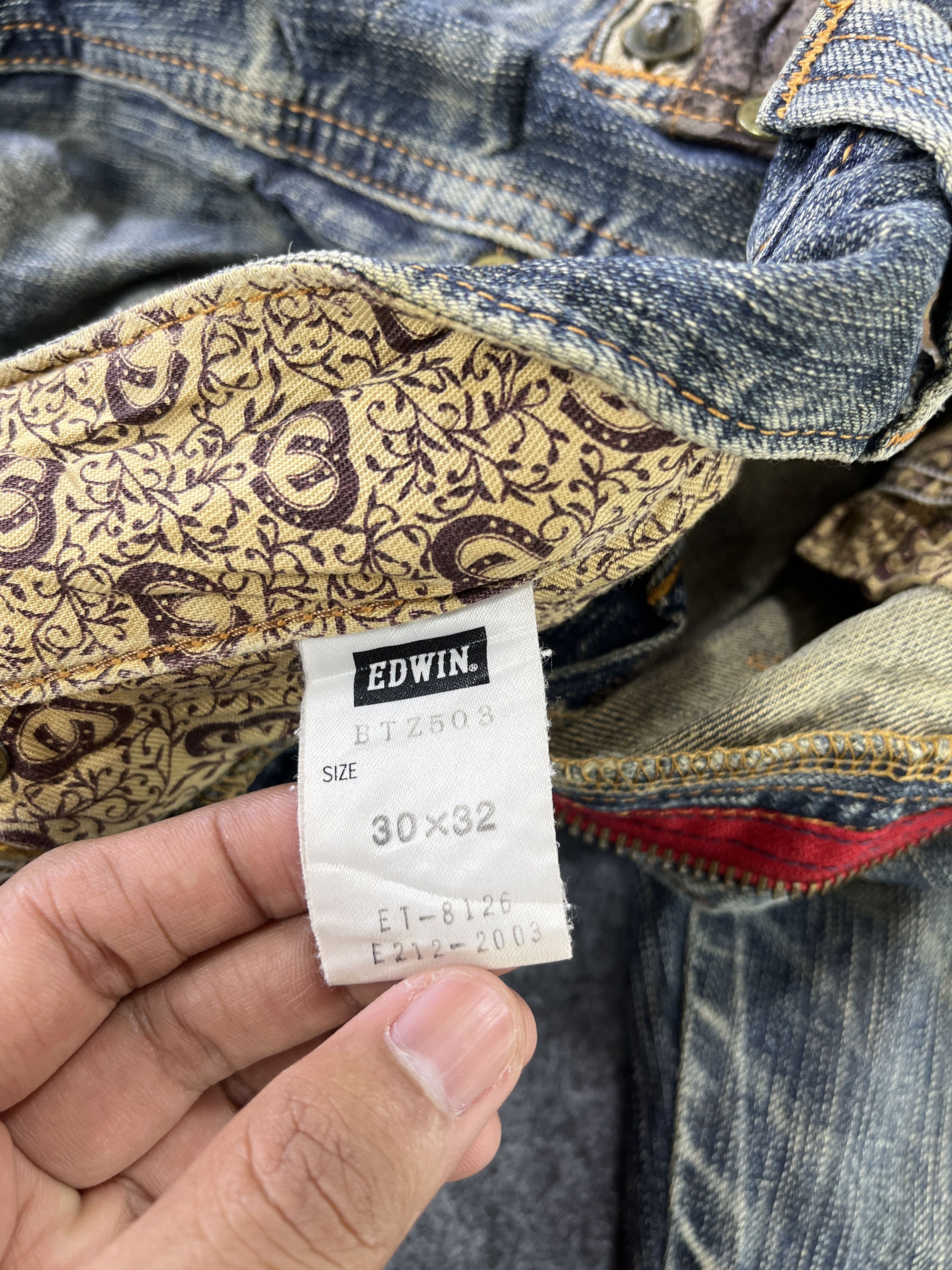 Edwin Edwin 503 Rusty Jeans Distressed Denim - J781 Size US 32 / EU 48 - 8 Thumbnail