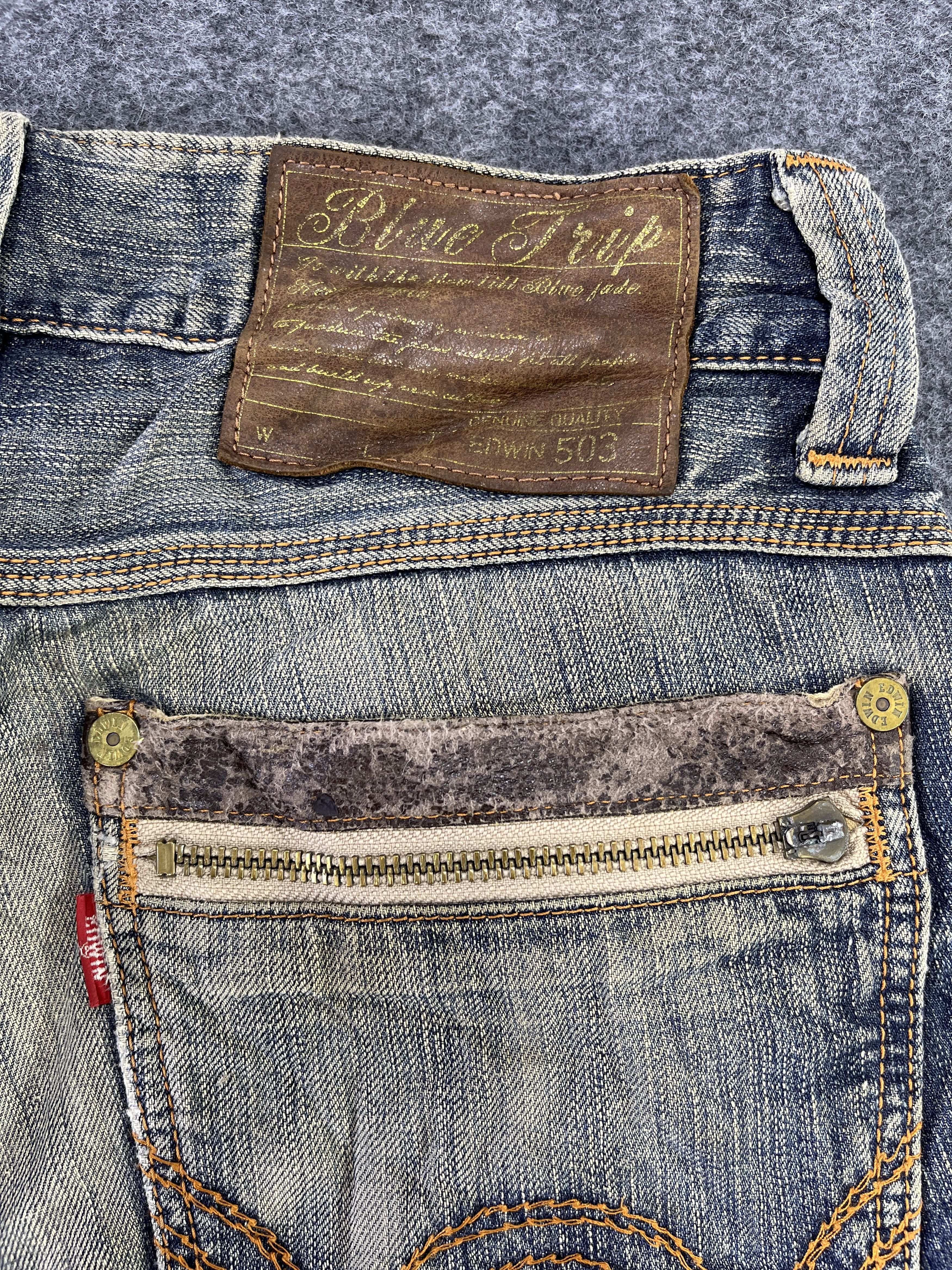 Edwin Edwin 503 Rusty Jeans Distressed Denim - J781 Size US 32 / EU 48 - 14 Thumbnail