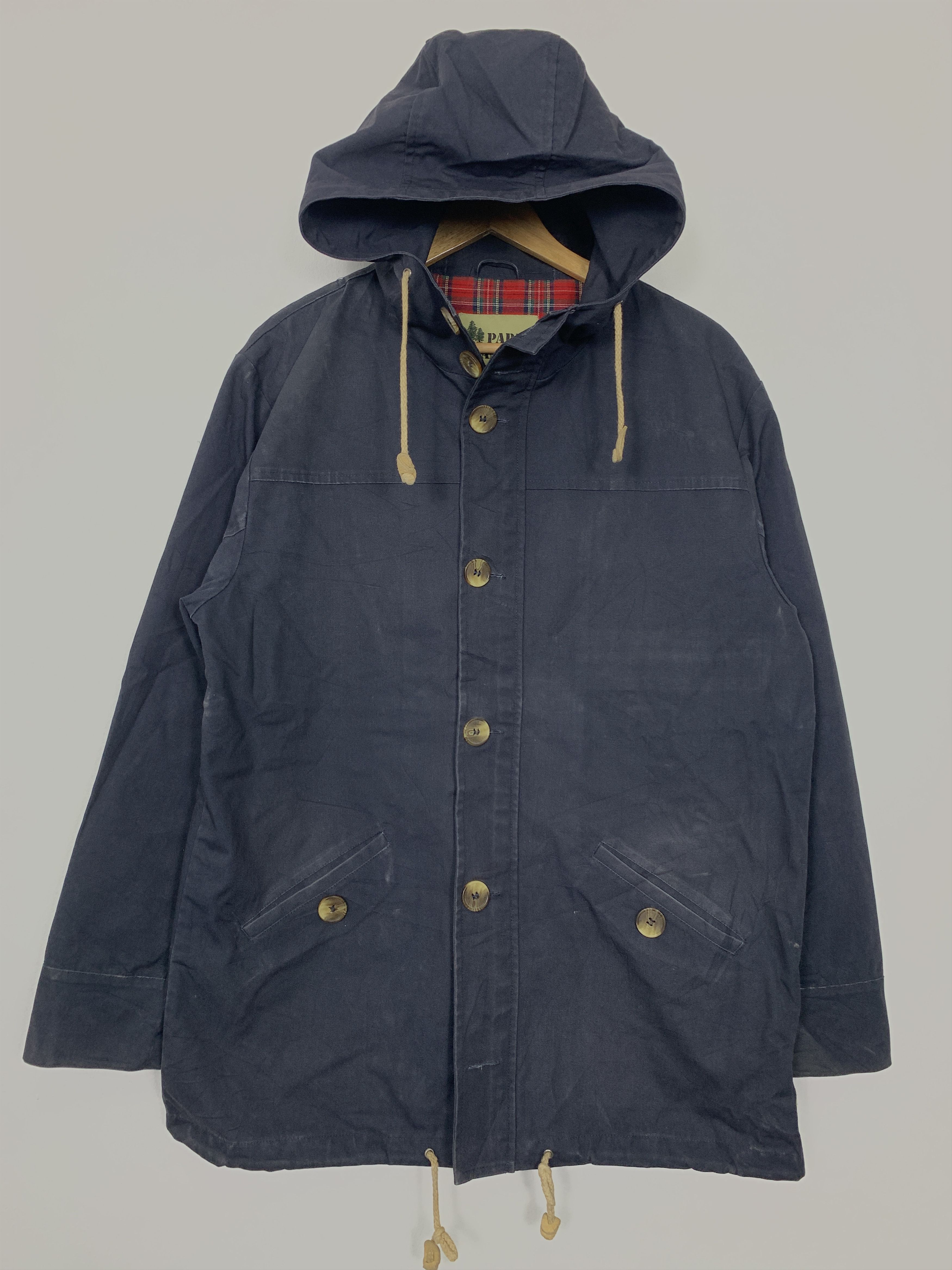 image of Vintage Park Ranger Sun Faded Checkered Lining Hoodie Jacket, Men's (Size Medium)