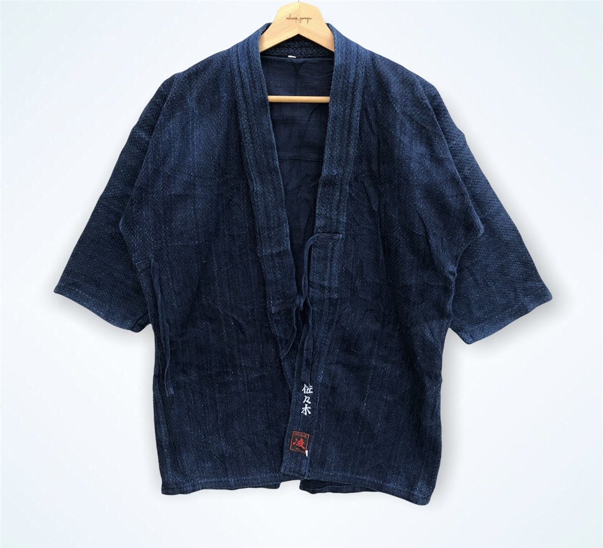 Japanese Brand Vintage Japanese Traditional Kimono Ryo Indigo Cardigan Size US M / EU 48-50 / 2 - 1 Thumbnail