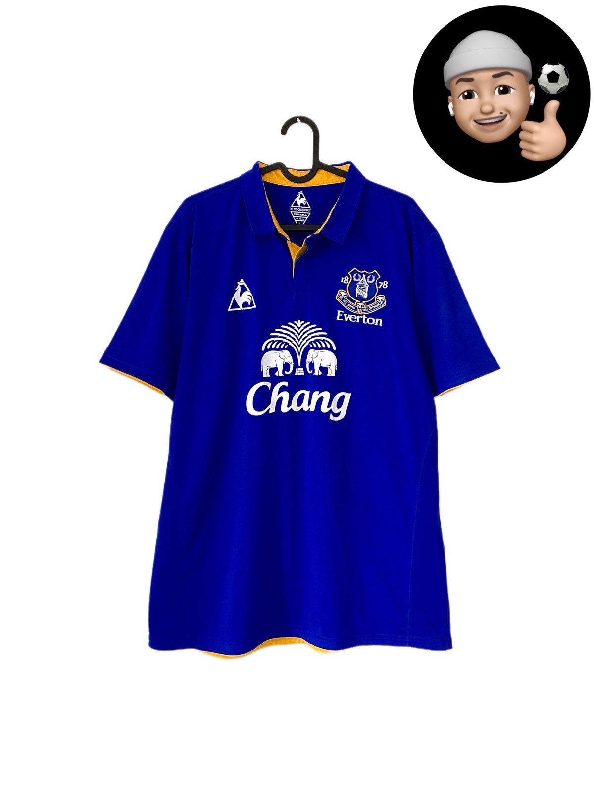 Le Coq Sportif × Vintage 2011 2012 Everton England Le coq Sportif Home Soccer Jersey Size US L / EU 52-54 / 3 - 1 Thumbnail