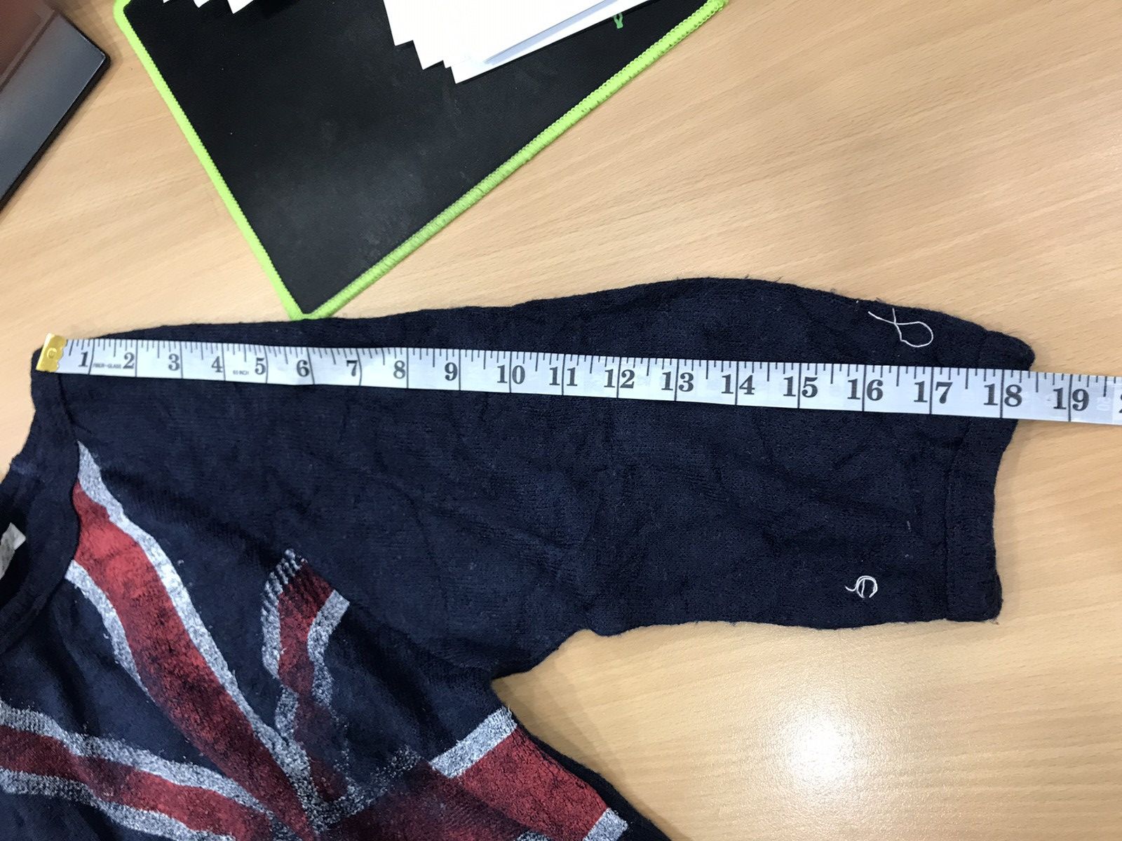 Japanese Brand Rare 🔥 Galyge Britain Flag 3/4 Sleeve Size US L / EU 52-54 / 3 - 19 Thumbnail