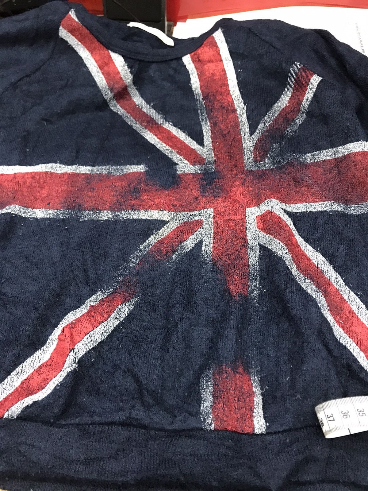 Japanese Brand Rare 🔥 Galyge Britain Flag 3/4 Sleeve Size US L / EU 52-54 / 3 - 8 Thumbnail