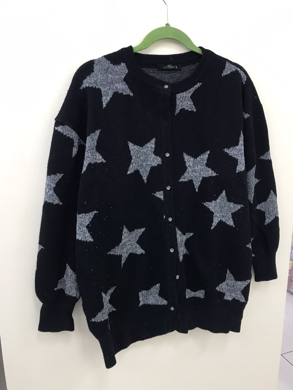 Vintage Patrizia Crazioli Italy Stars Designed Button up Sweater Size M / US 6-8 / IT 42-44 - 4 Thumbnail