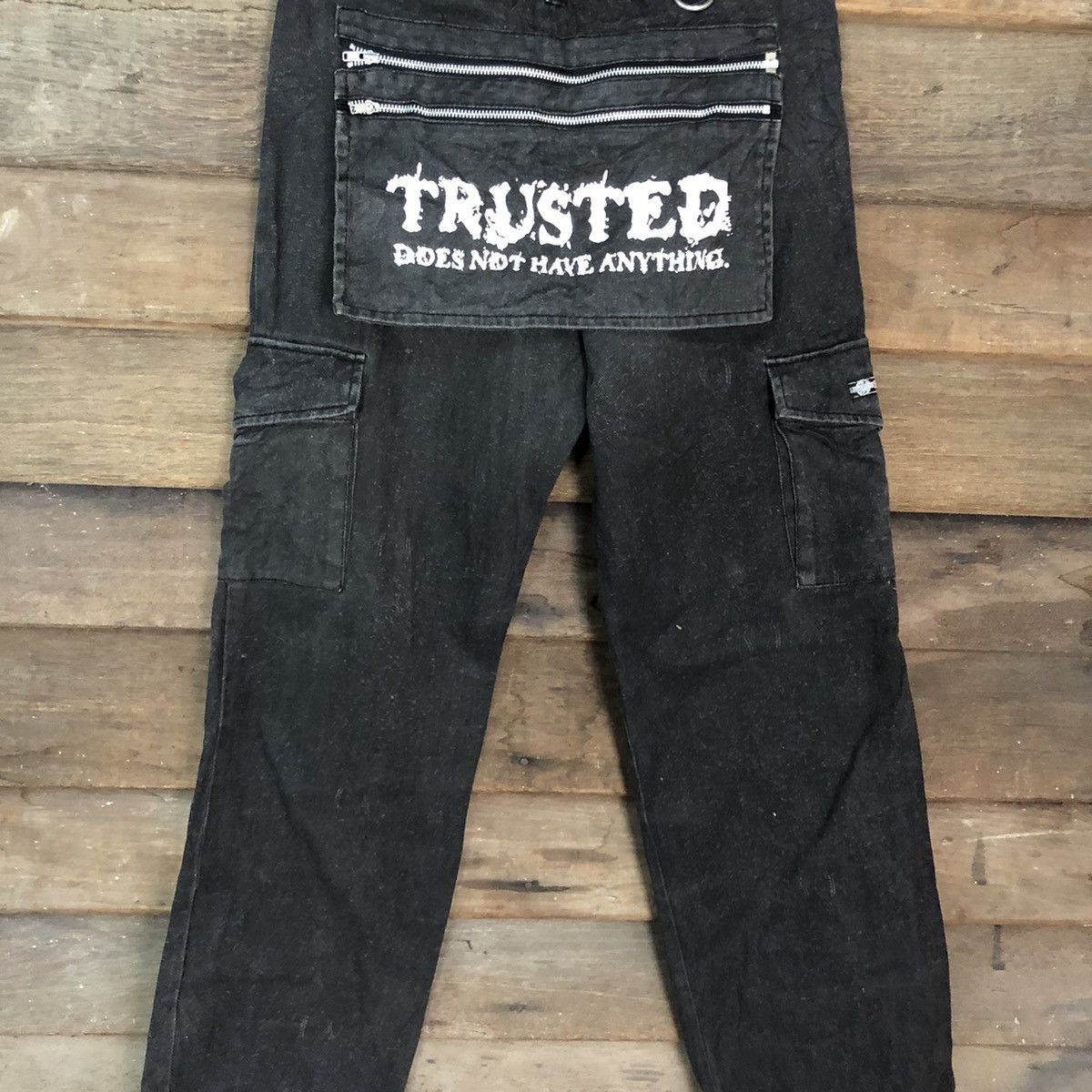 Japanese Brand DLL Slash Number Black Multipocket Pants #c1258 Size US 26 / EU 42 - 4 Thumbnail
