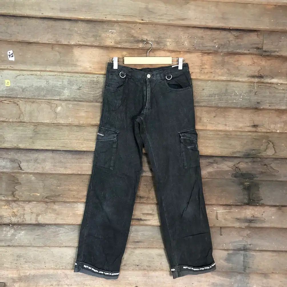 Japanese Brand DLL Slash Number Black Multipocket Pants #c1258 Size US 26 / EU 42 - 15 Thumbnail
