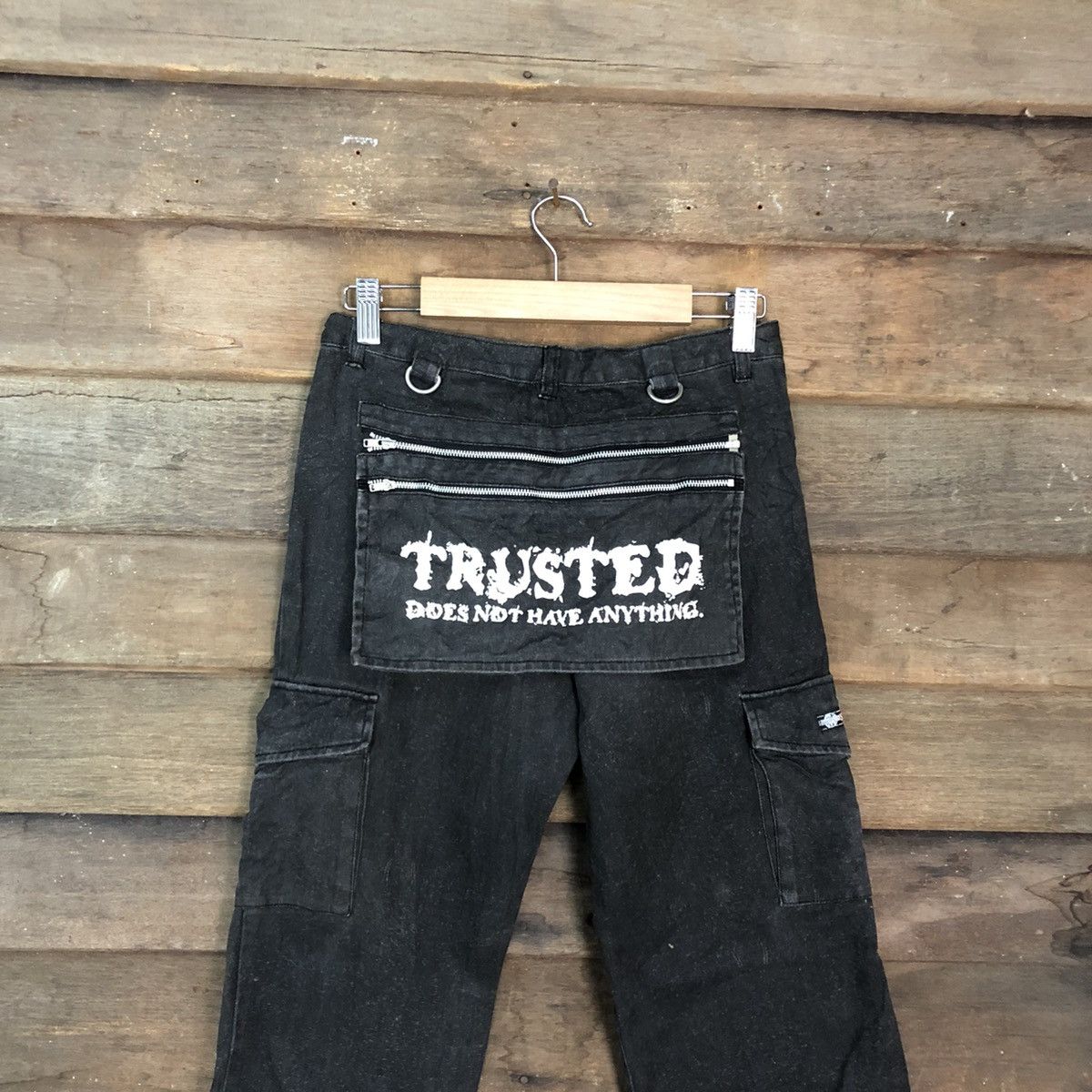 Japanese Brand DLL Slash Number Black Multipocket Pants #c1258 Size US 26 / EU 42 - 2 Thumbnail