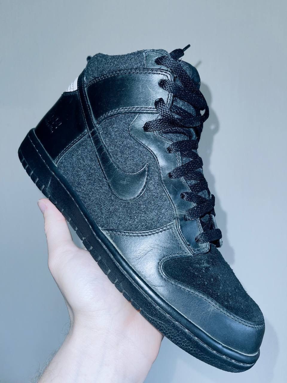 Leather × Nike Dunk Hi Spark Sticky Rubber Stussy Jordan CDG Atmos Size US 10 / EU 43 - 1 Thumbnail