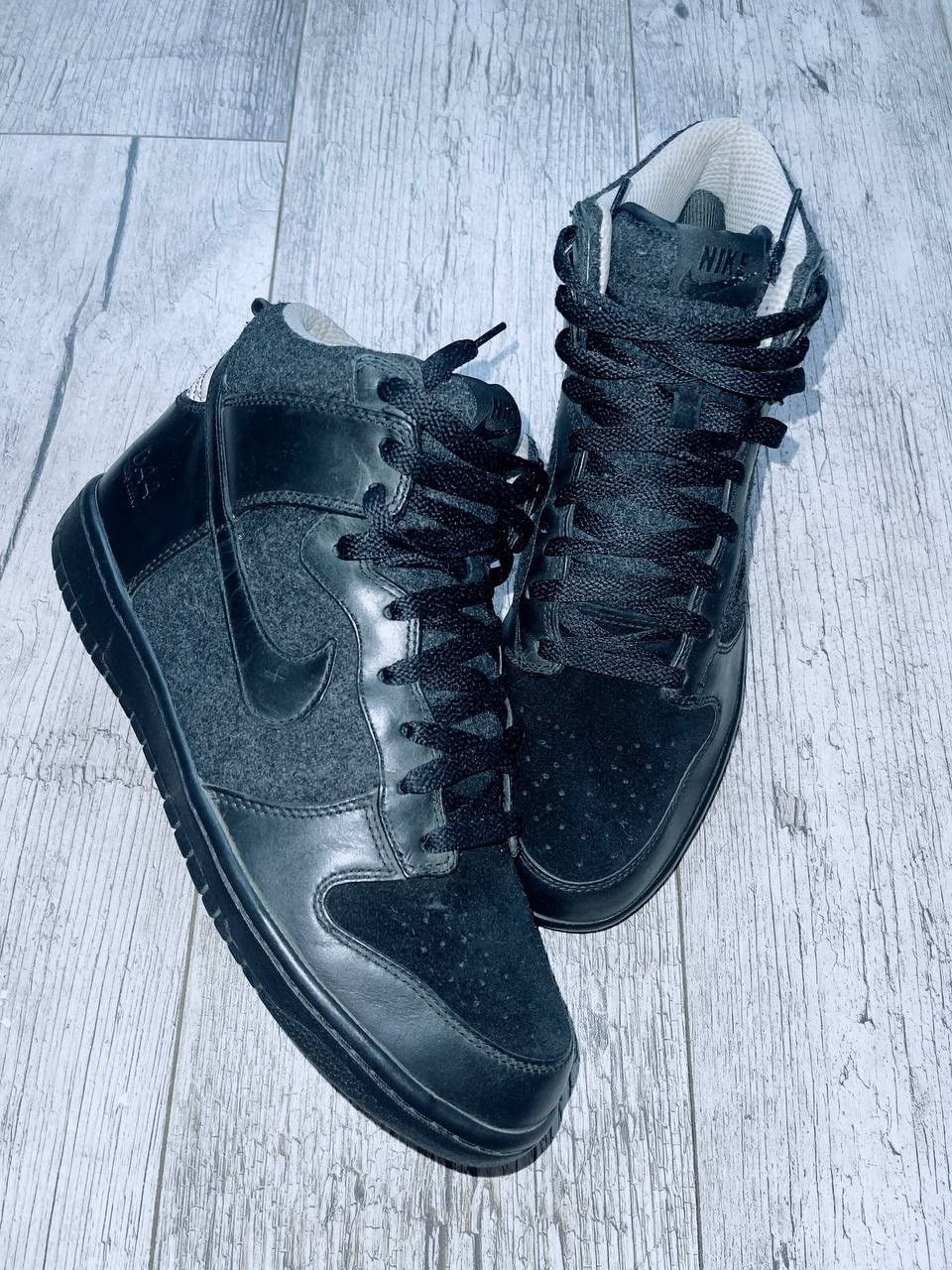 Leather × Nike Dunk Hi Spark Sticky Rubber Stussy Jordan CDG Atmos Size US 10 / EU 43 - 6 Thumbnail